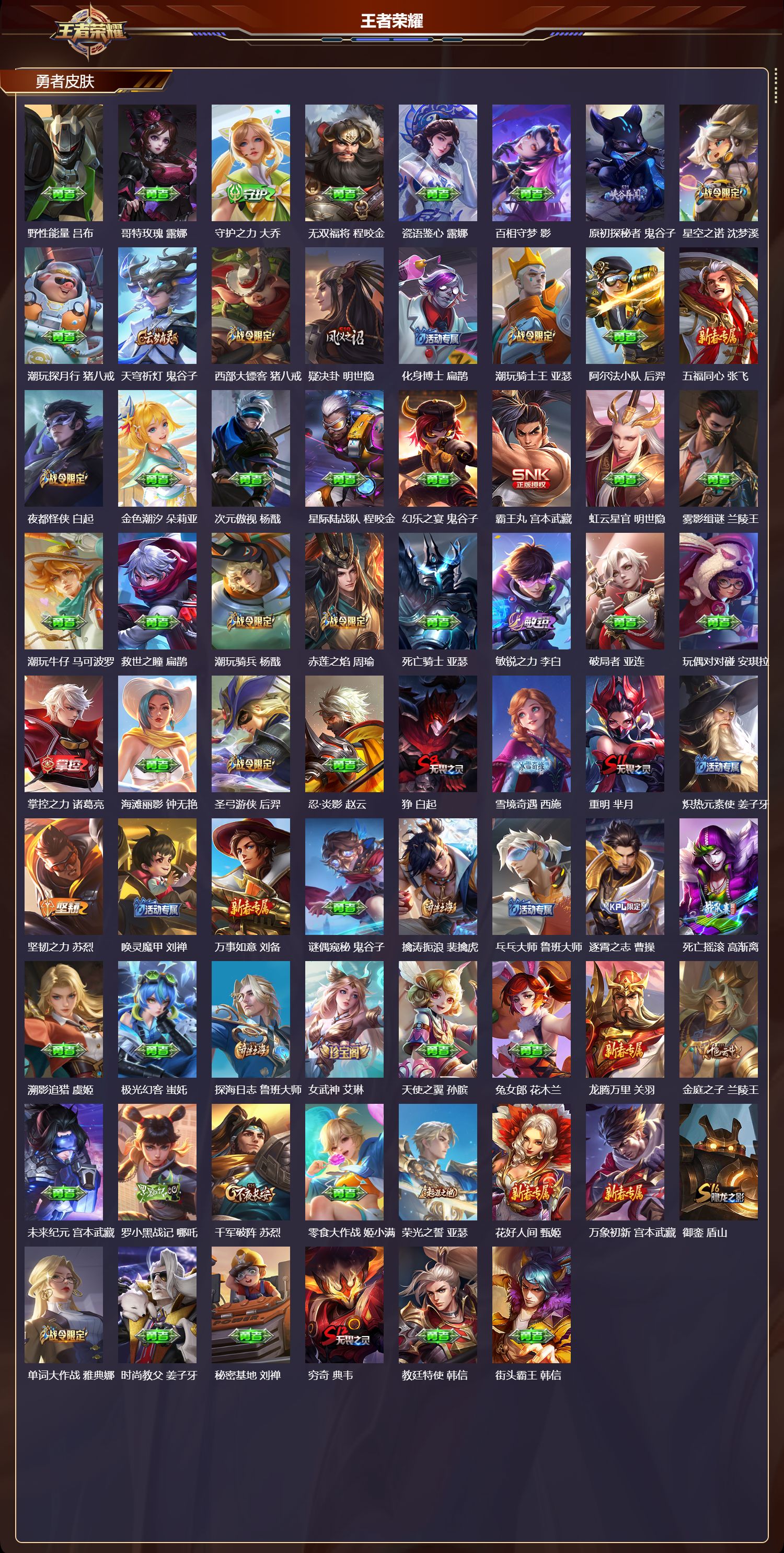 WZMK4302899王者荣耀账号详情图4