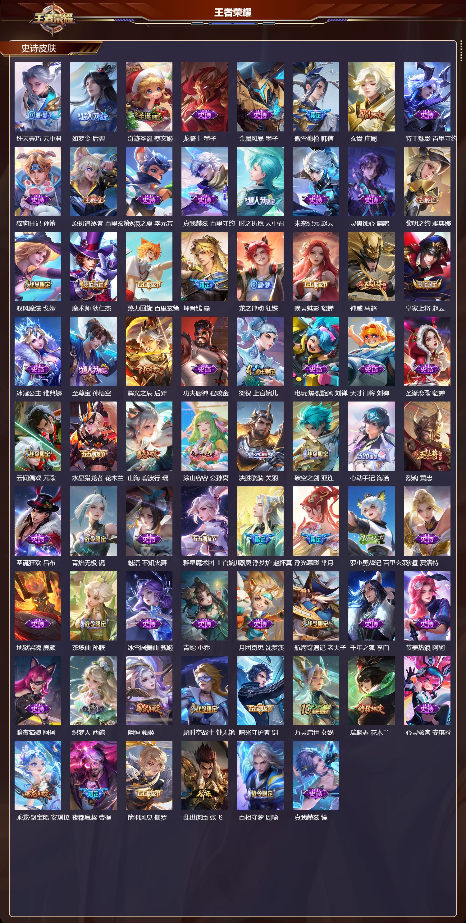 WZMK4302093王者荣耀账号详情图3