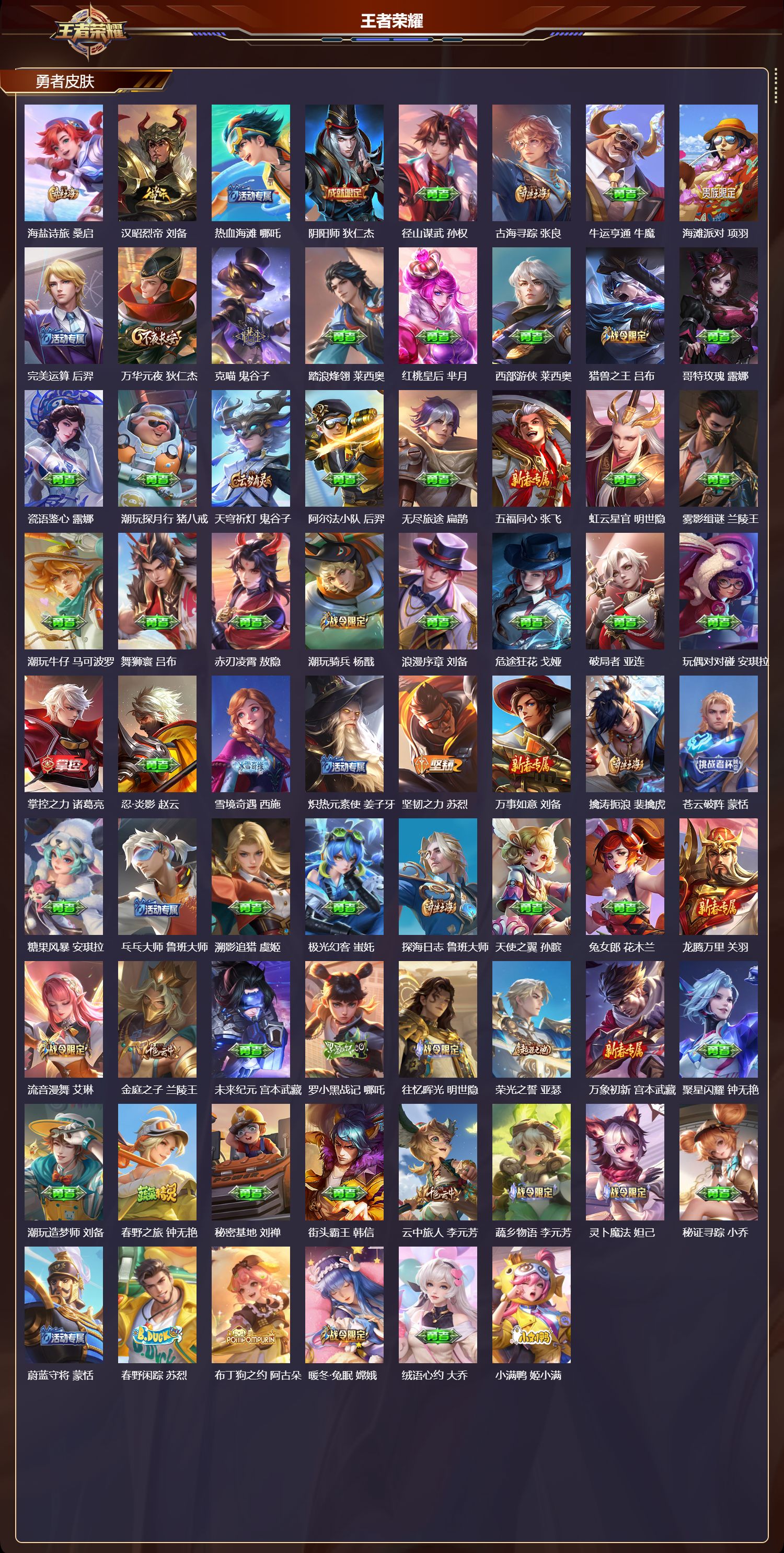 WZMK4302365王者荣耀账号详情图3