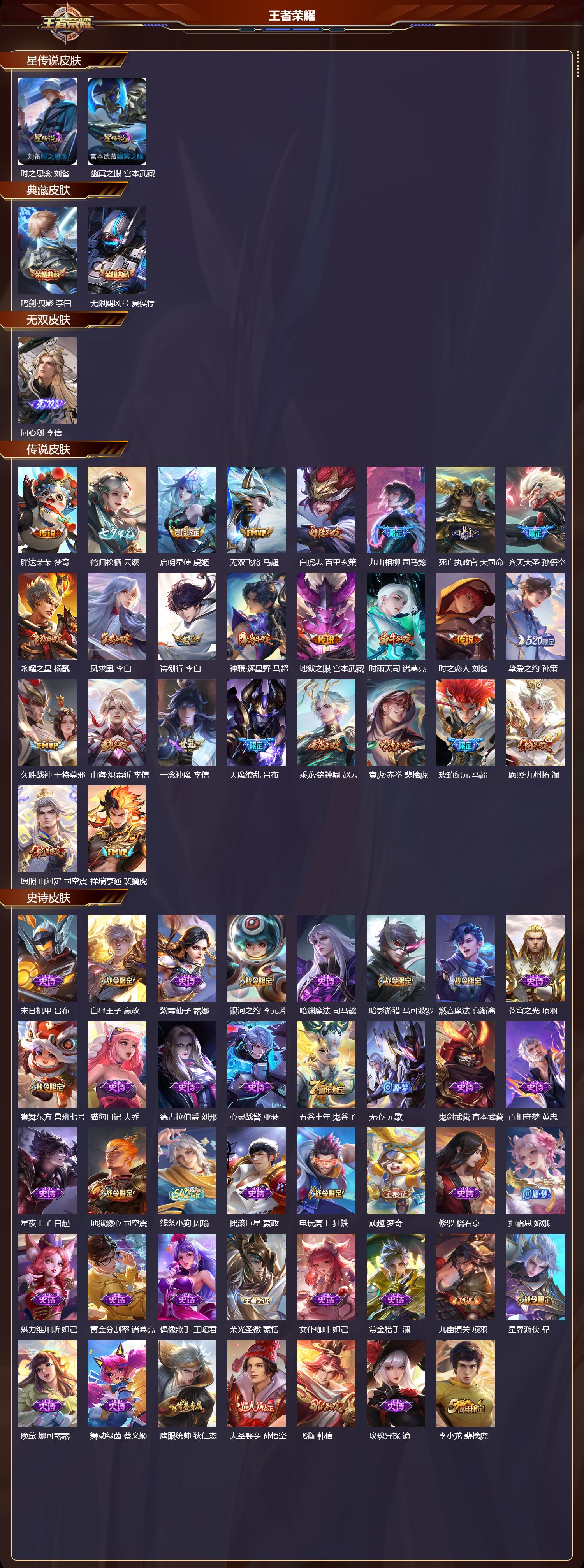 WZMK4302318王者荣耀账号详情图1