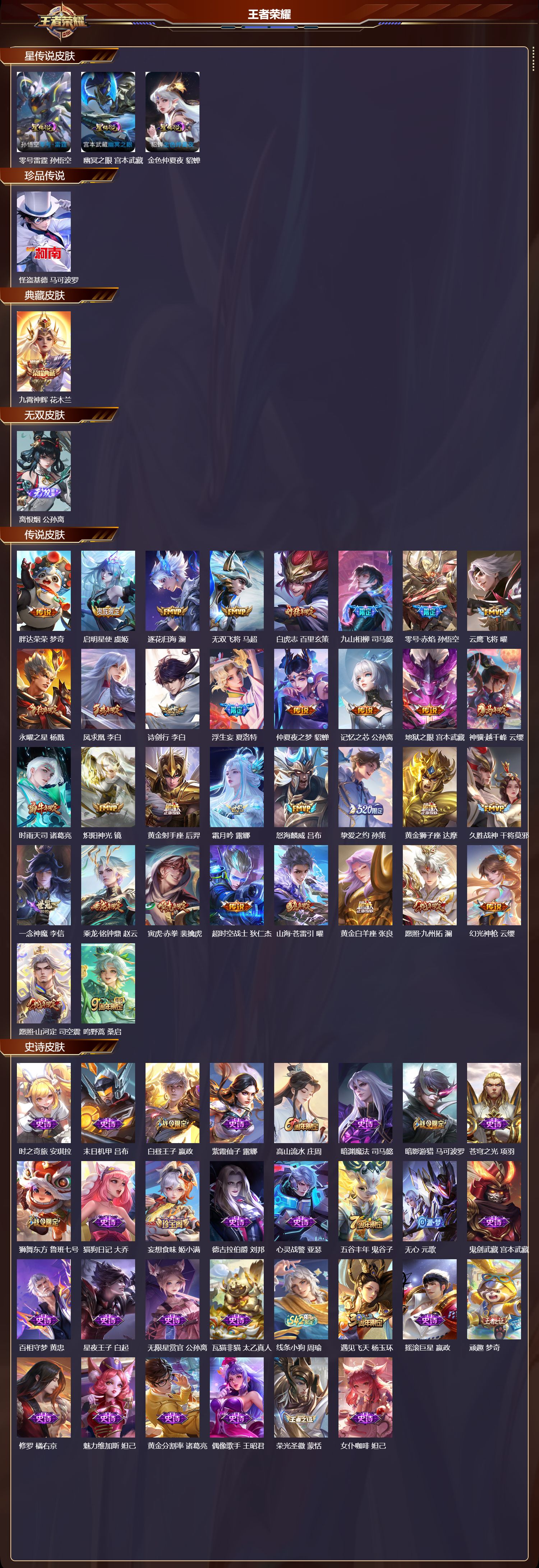 WZMK4303052王者荣耀账号详情图1