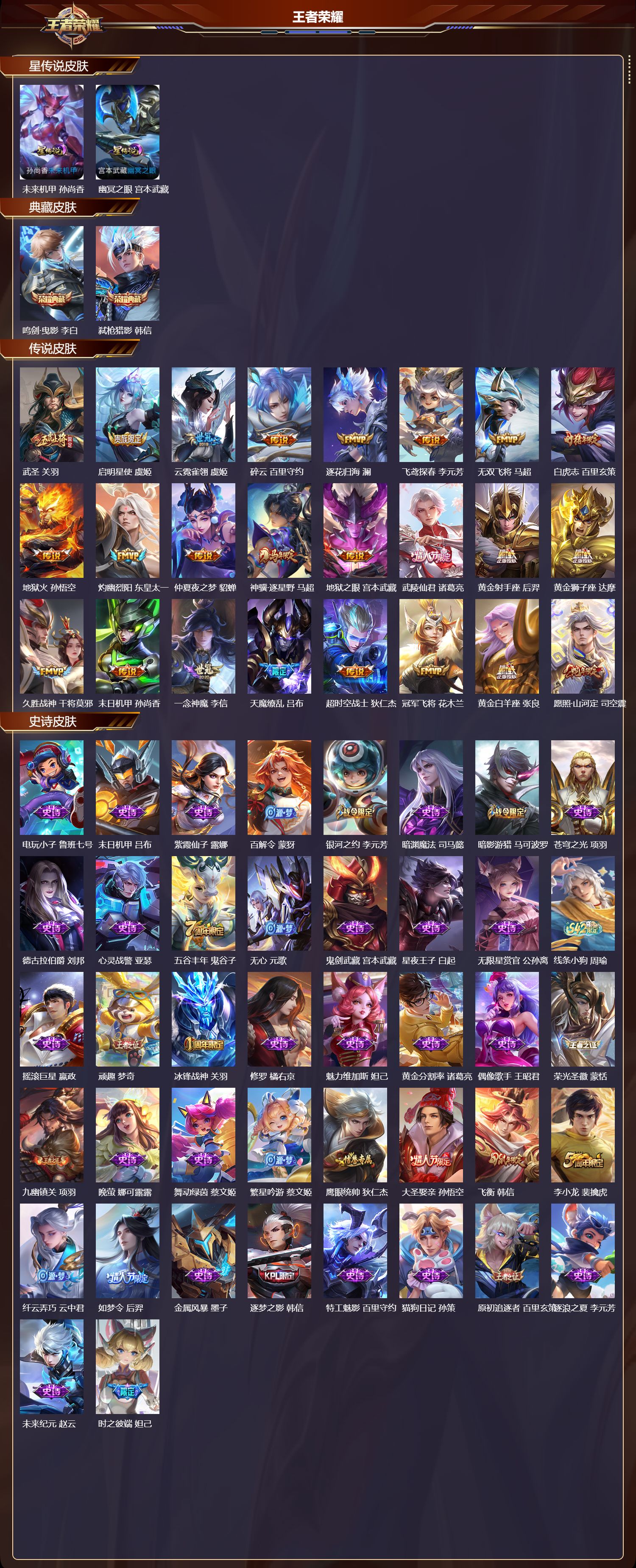 WZMK4303063王者荣耀账号详情图1