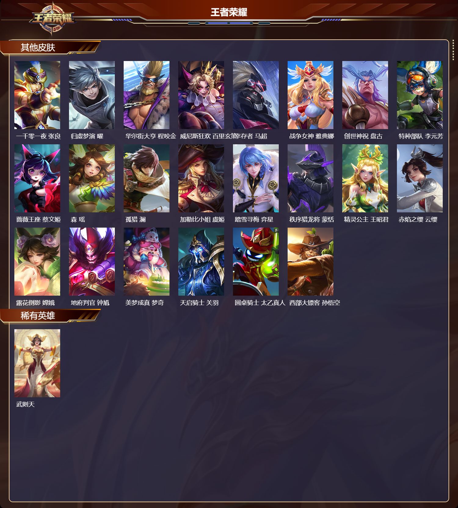 WZMK4301925王者荣耀账号详情图5