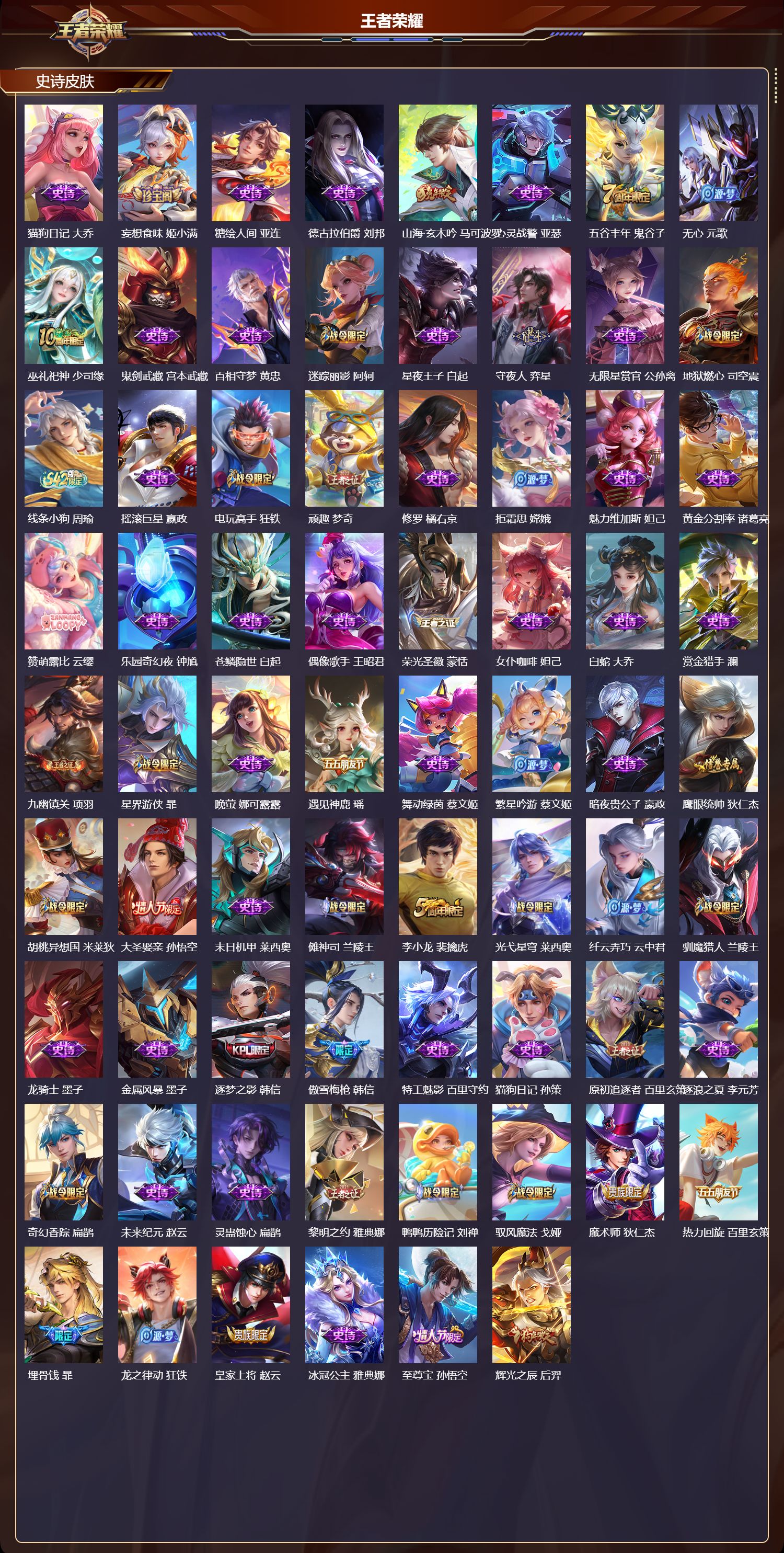 WZMK4302397王者荣耀账号详情图2