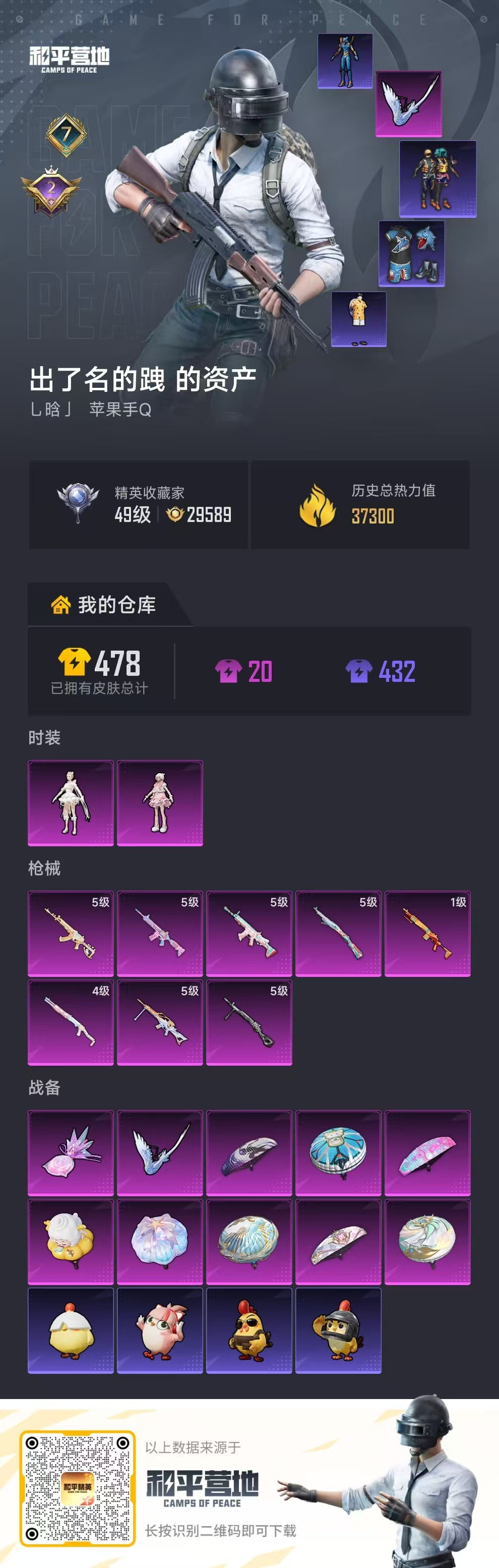 HPCMW4184910和平精英账号详情图1