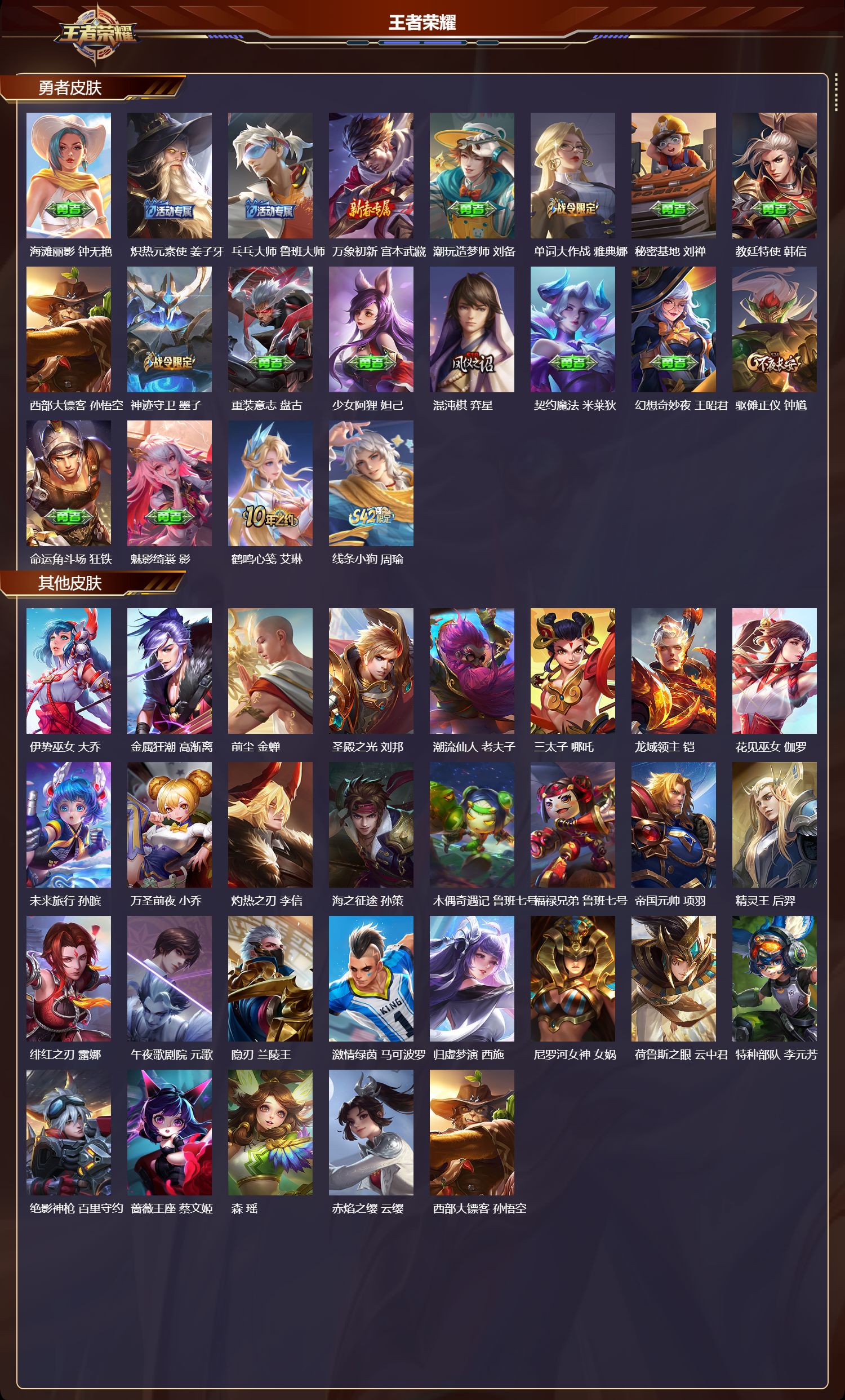 WZMK4302771王者荣耀账号详情图2