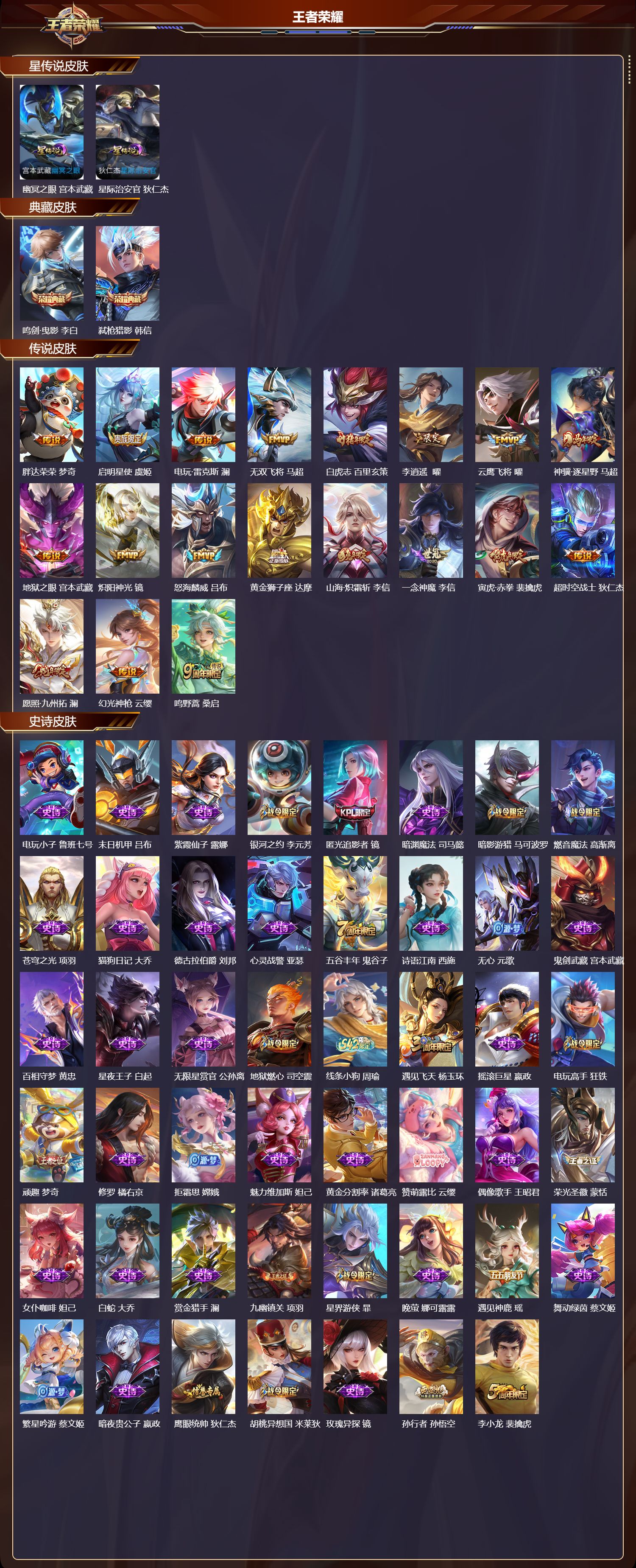 WZMK4302467王者荣耀账号详情图1