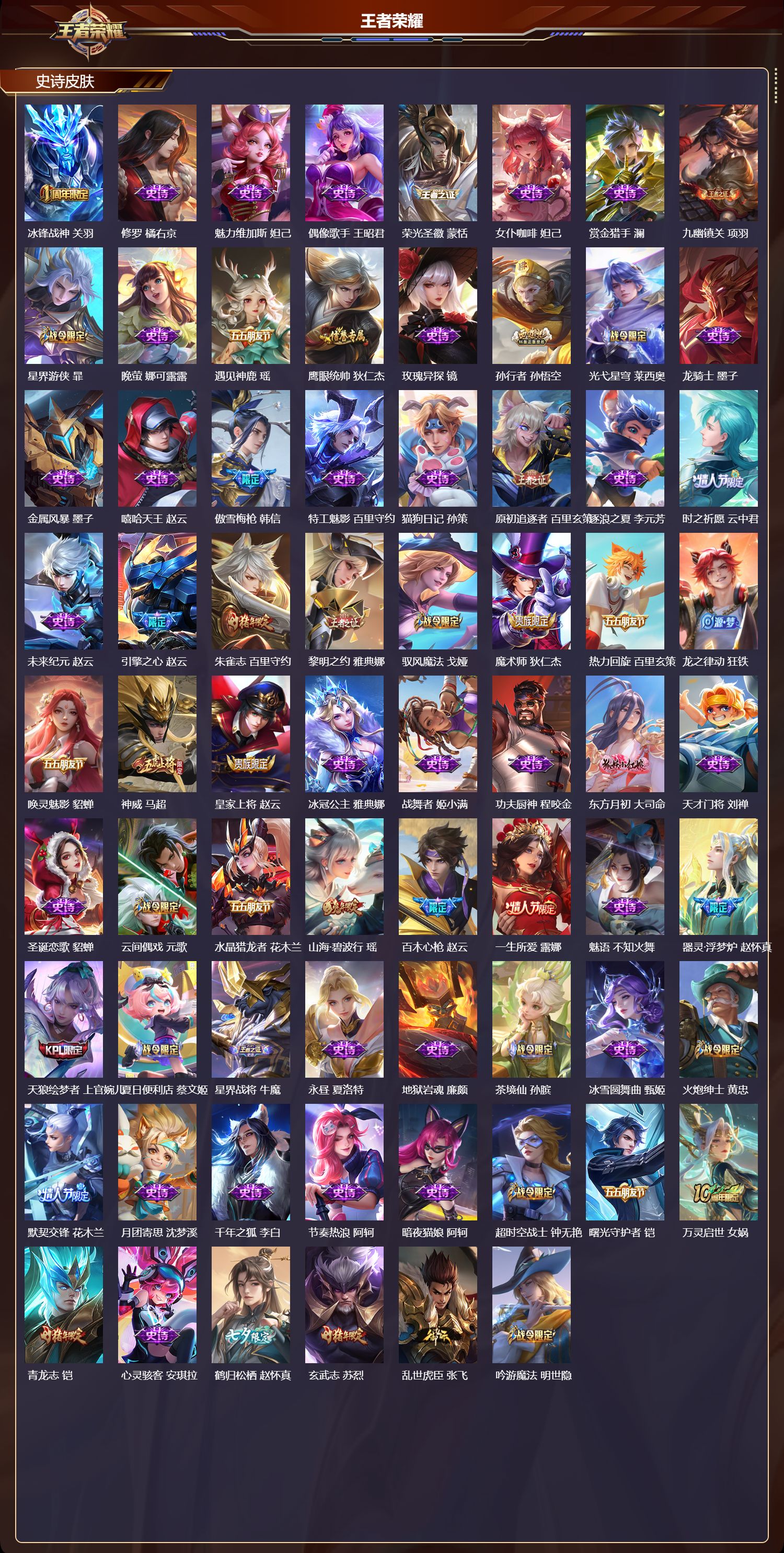 WZMK4302573王者荣耀账号详情图2