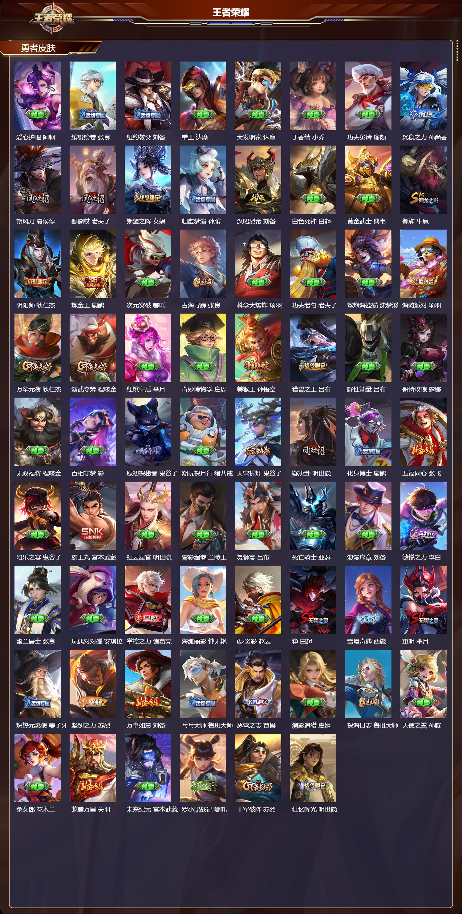 WZMK4302554王者荣耀账号详情图2