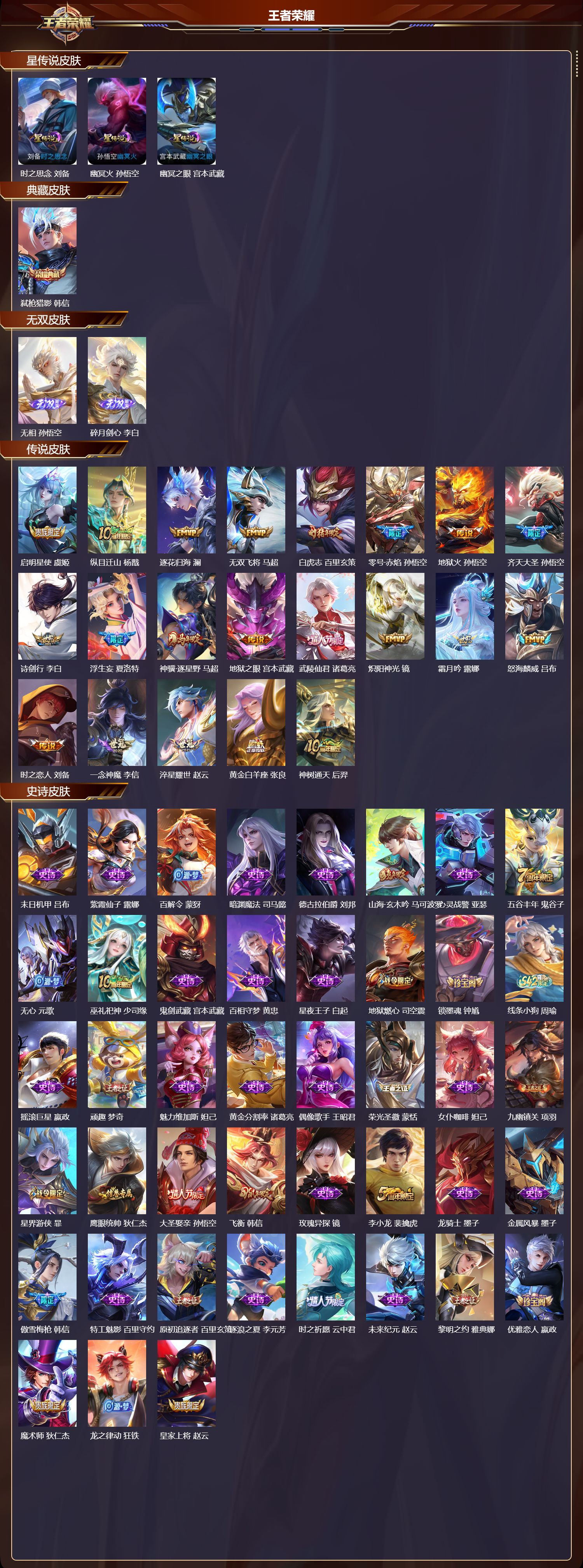 WZMK4302849王者荣耀账号详情图1