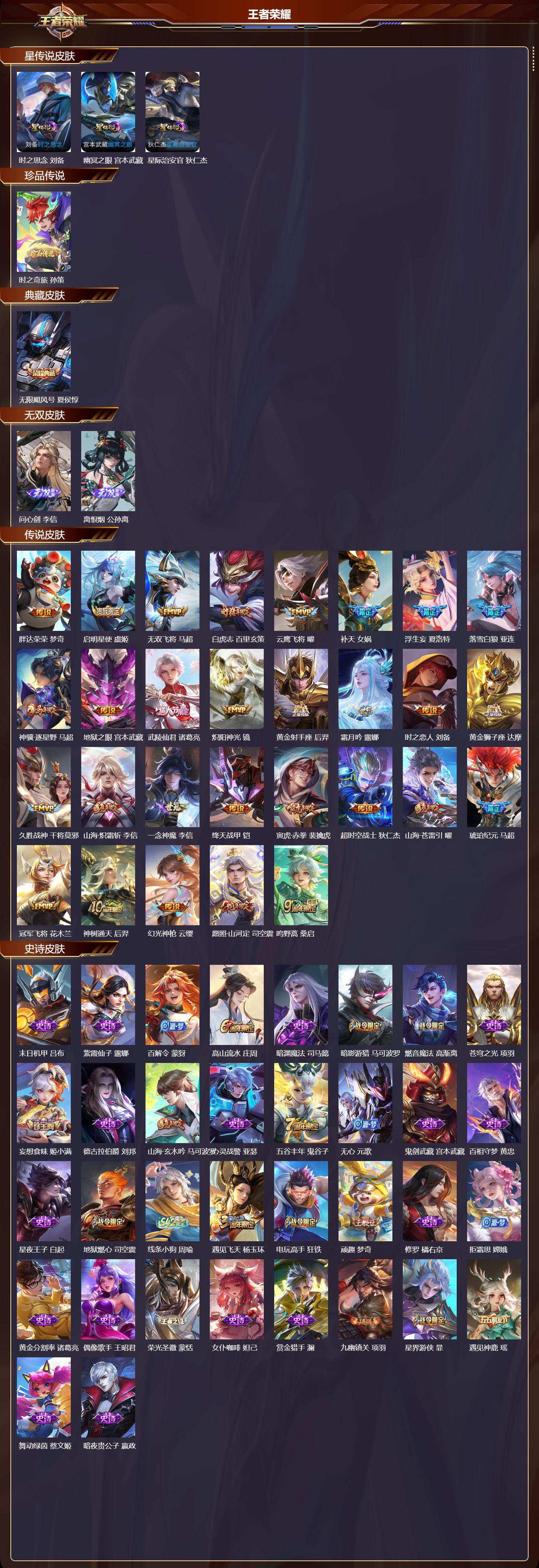 WZMK4302100王者荣耀账号详情图1