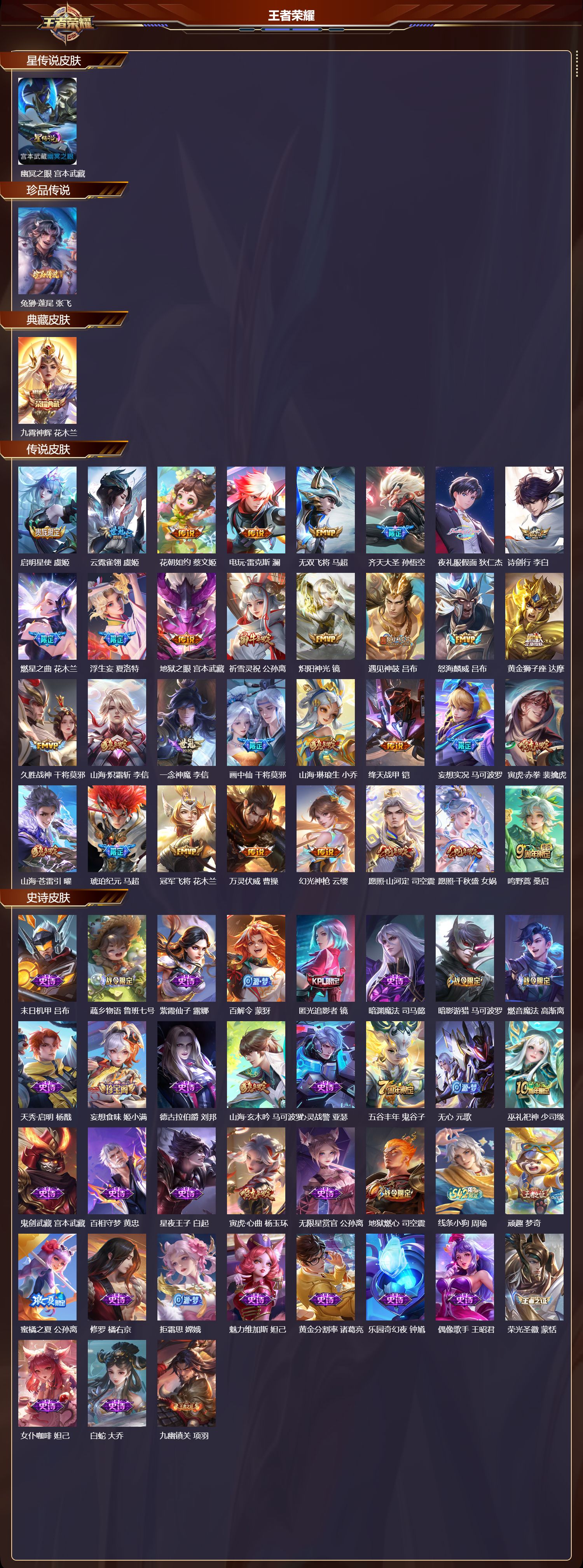 WZMK4303057王者荣耀账号详情图1