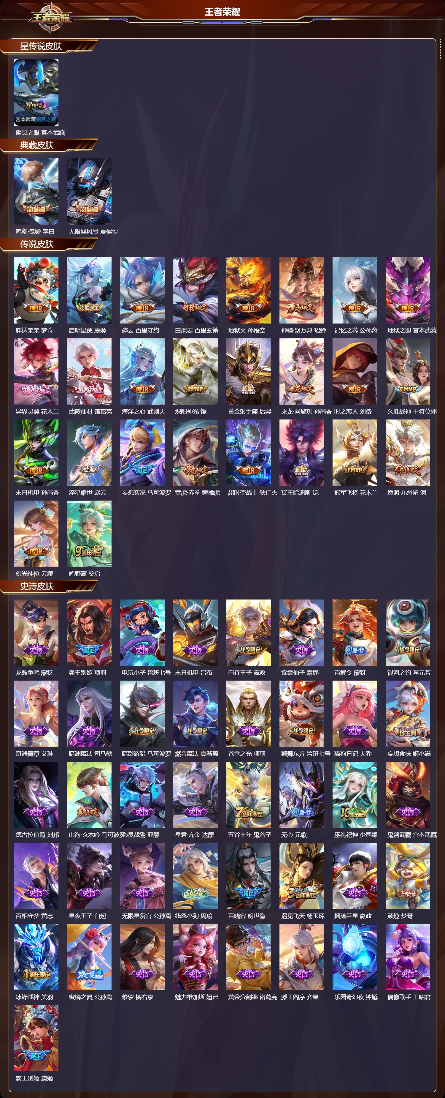 WZMK4302047王者荣耀账号详情图1