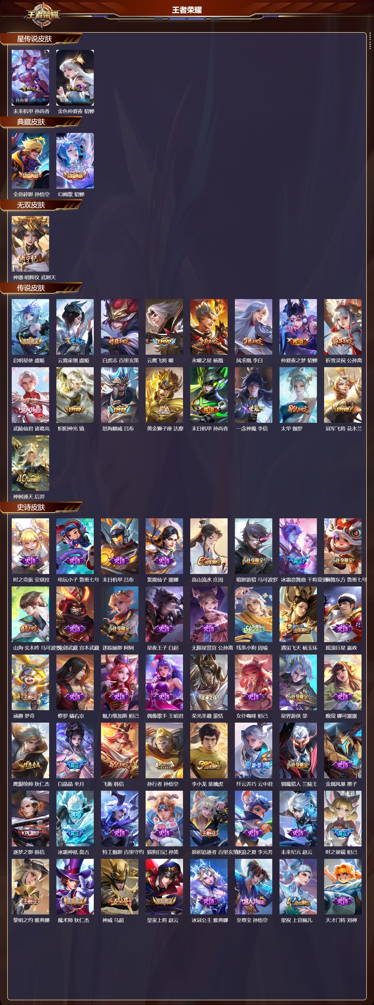 WZQM4303808王者荣耀账号详情图2