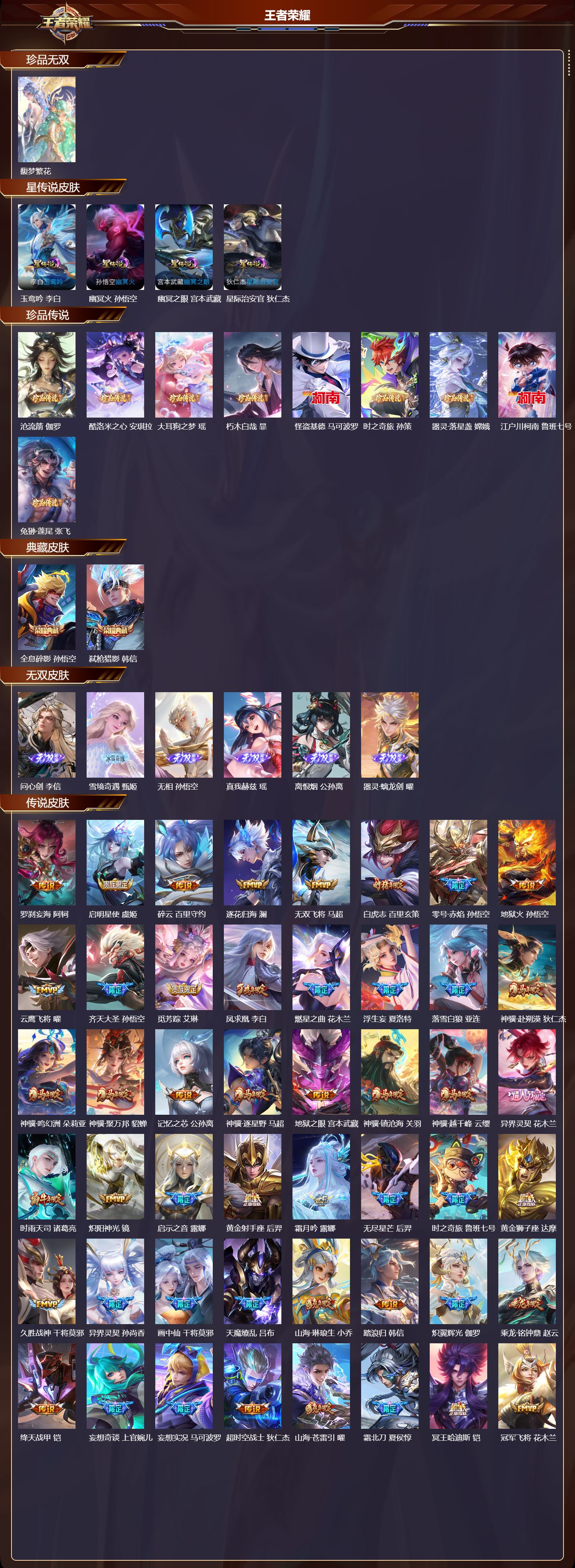 WZMK4301871王者荣耀账号详情图1