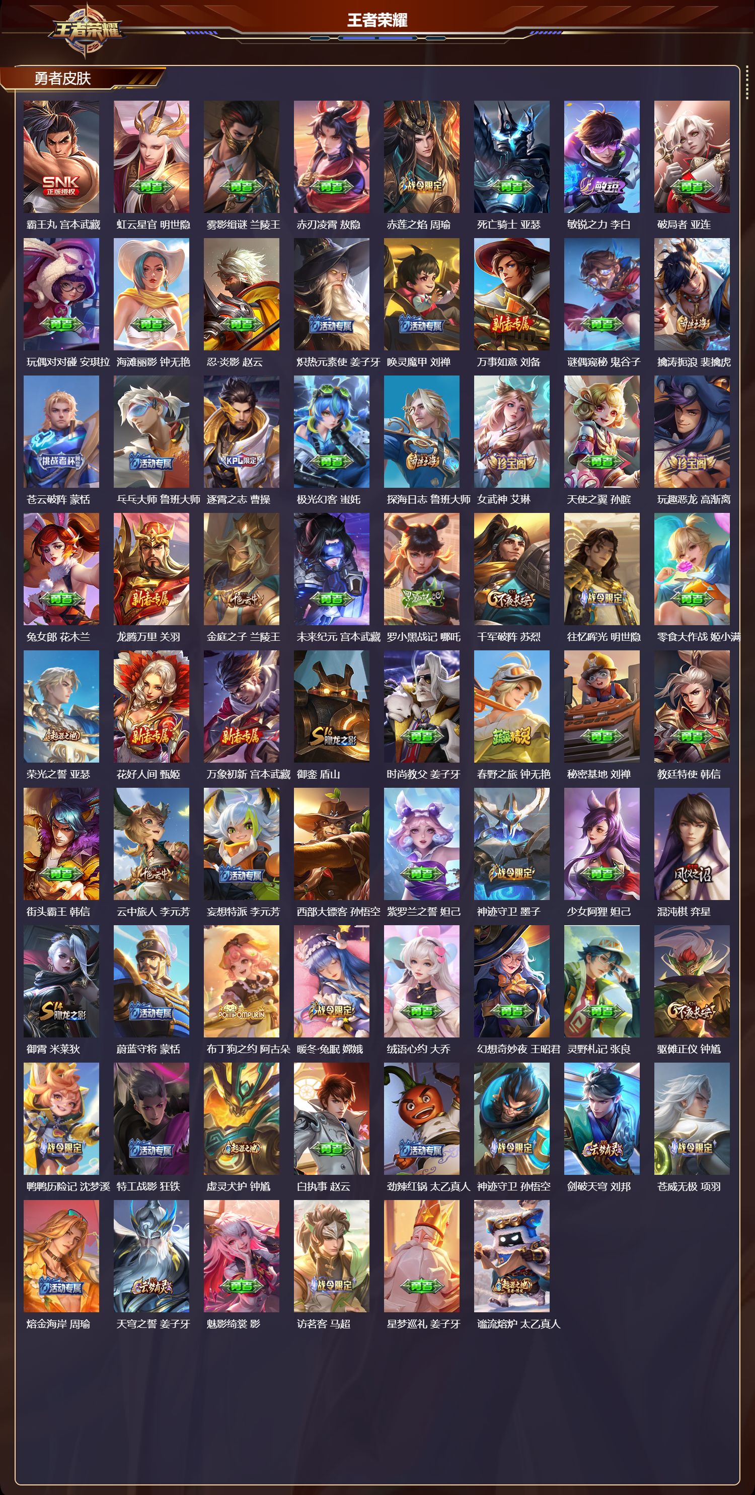 WZMK4301946王者荣耀账号详情图4