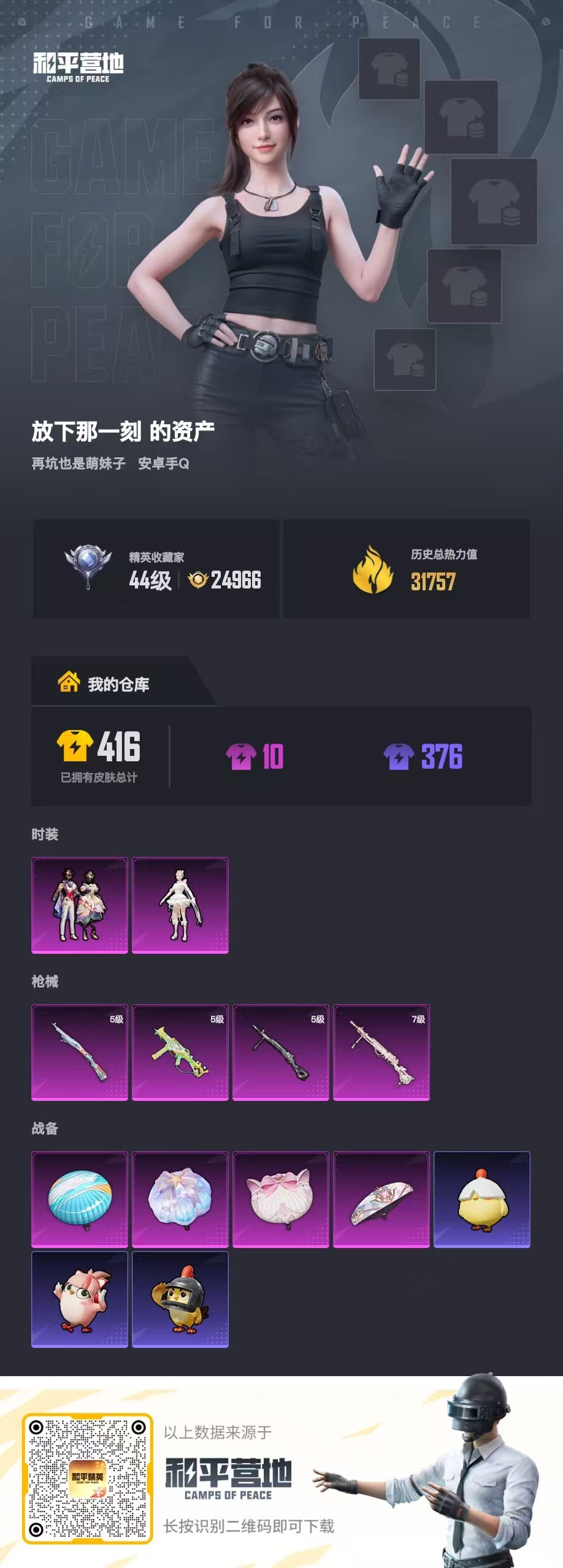 HPCMW4185016和平精英账号详情图1