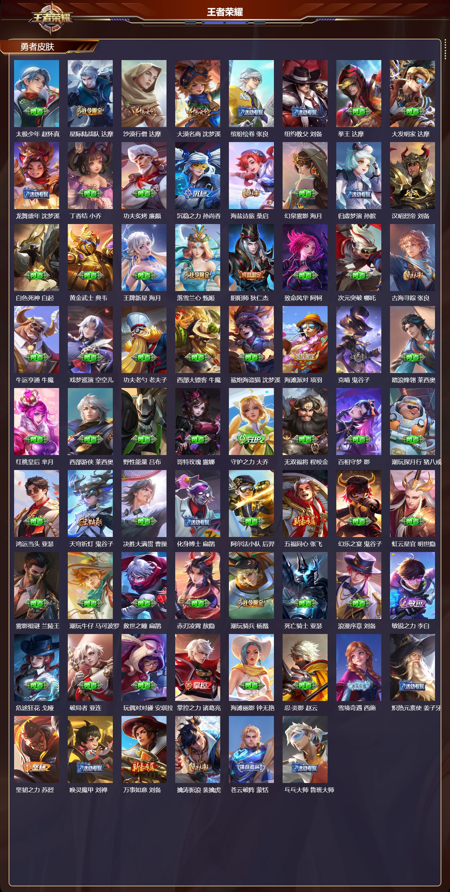 WZMK4302263王者荣耀账号详情图3