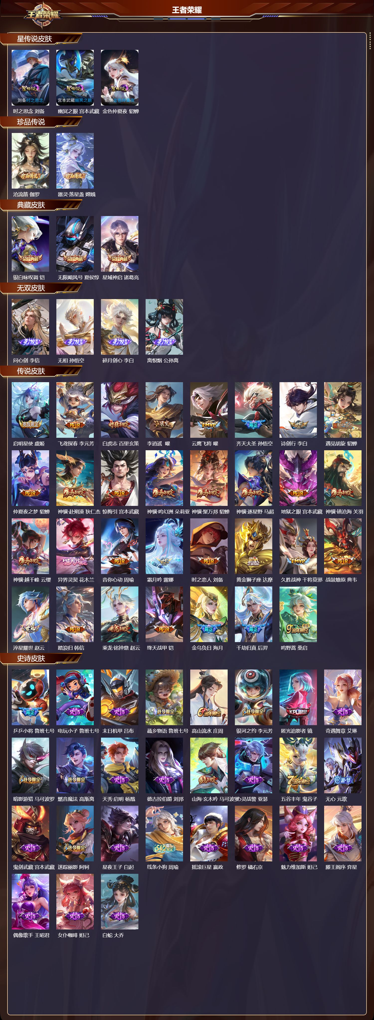 WZMK4302063王者荣耀账号详情图1 WZMK4302063王者荣耀账号详情图1