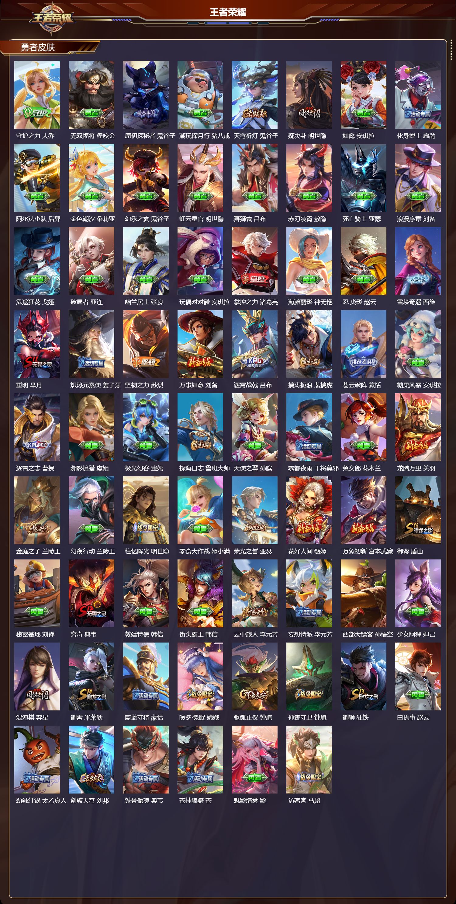 WZMK4301926王者荣耀账号详情图3