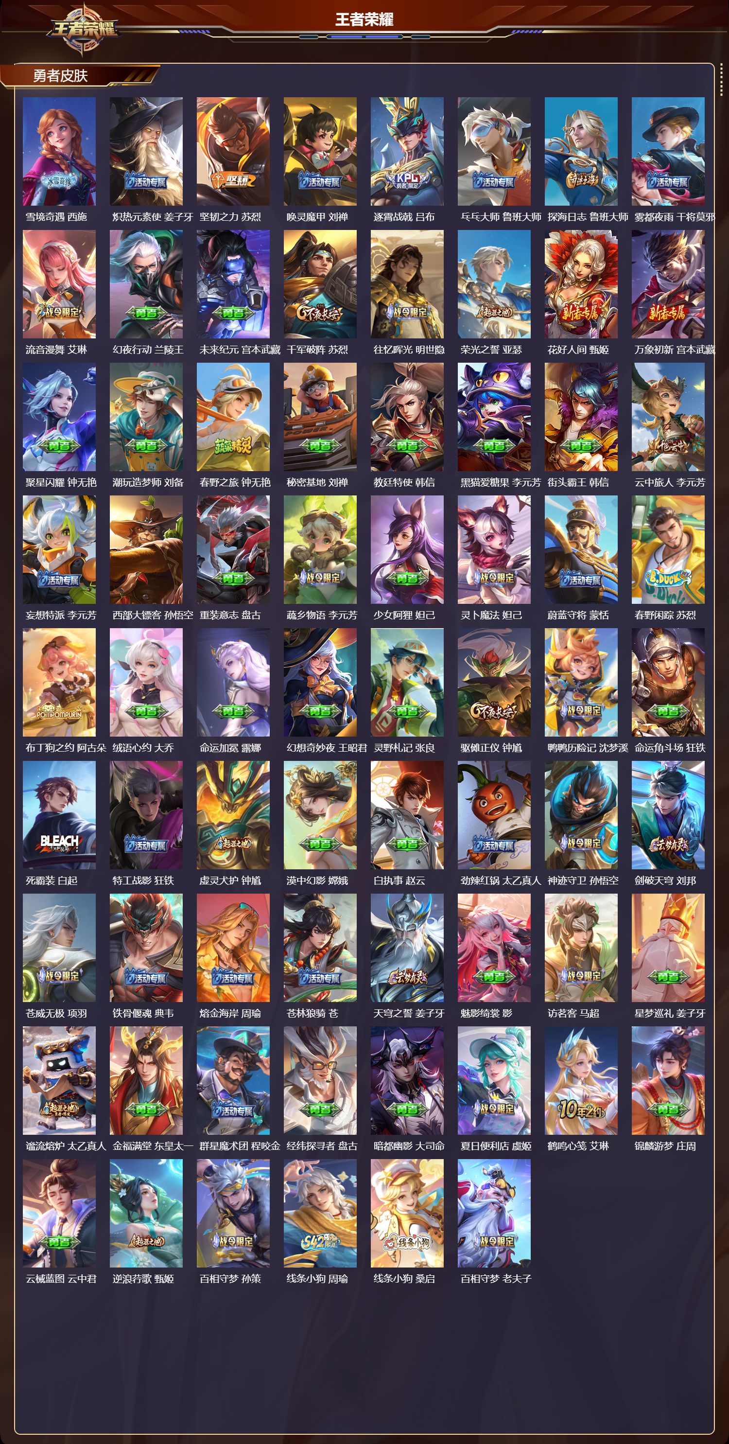 WZMK4301847王者荣耀账号详情图4