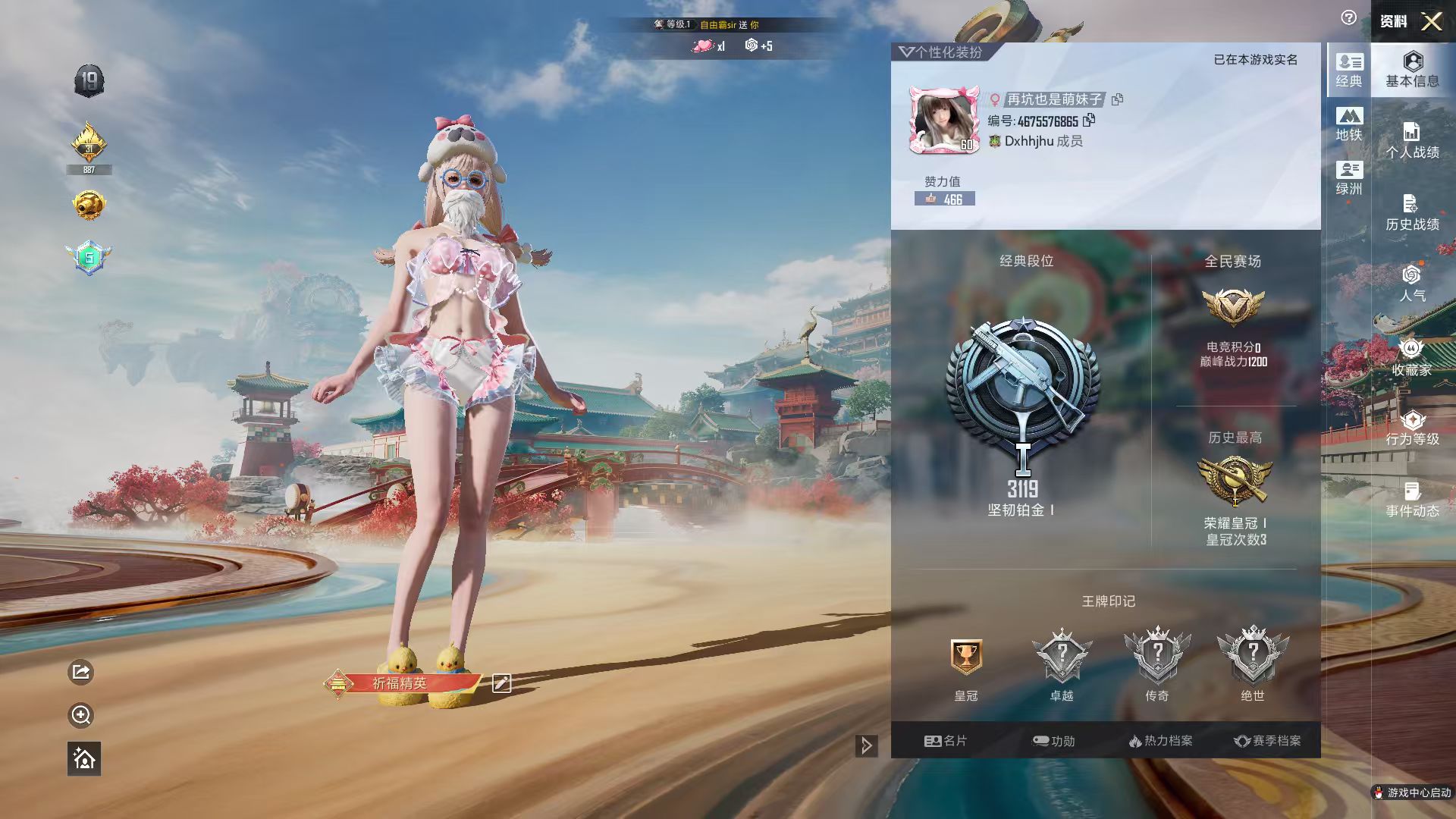 HPCMW4185016和平精英账号详情图2