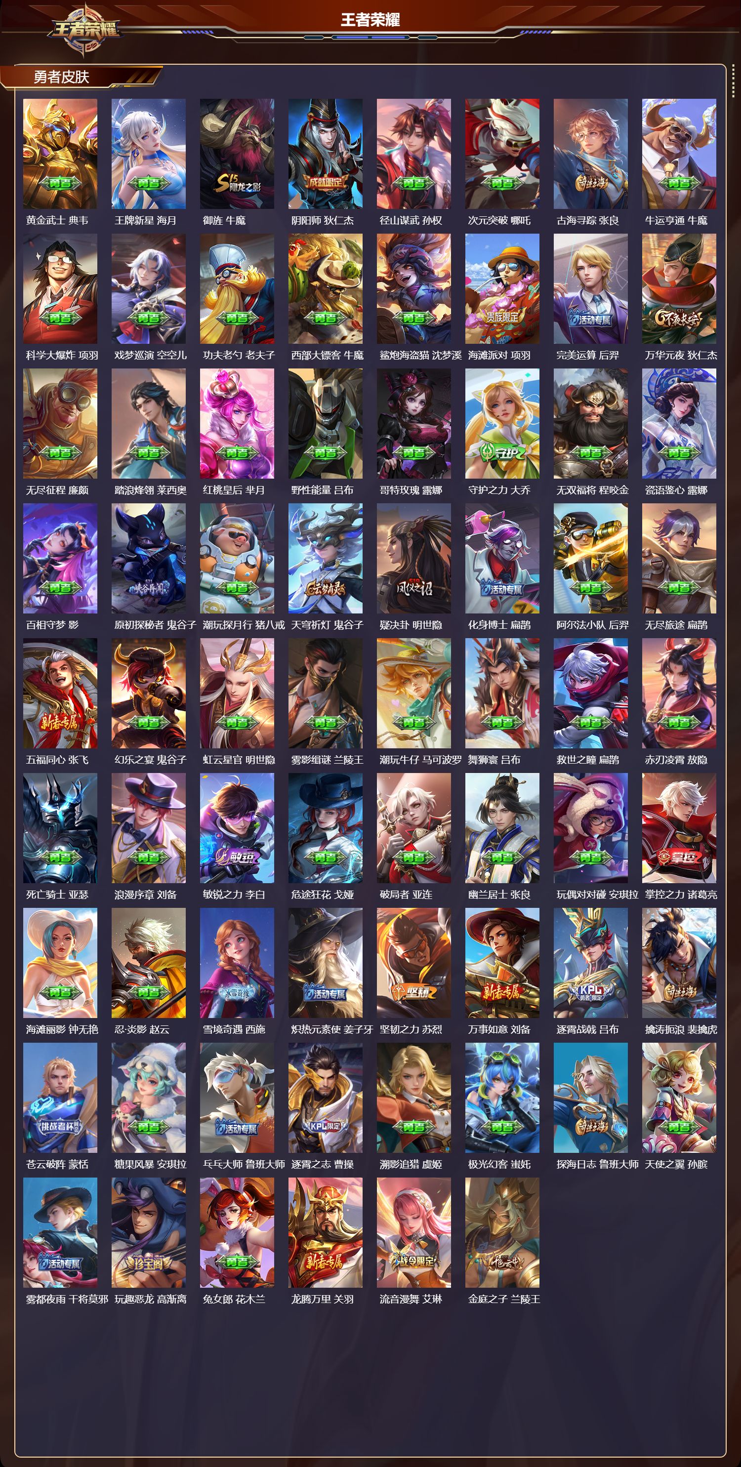 WZMK4302103王者荣耀账号详情图3