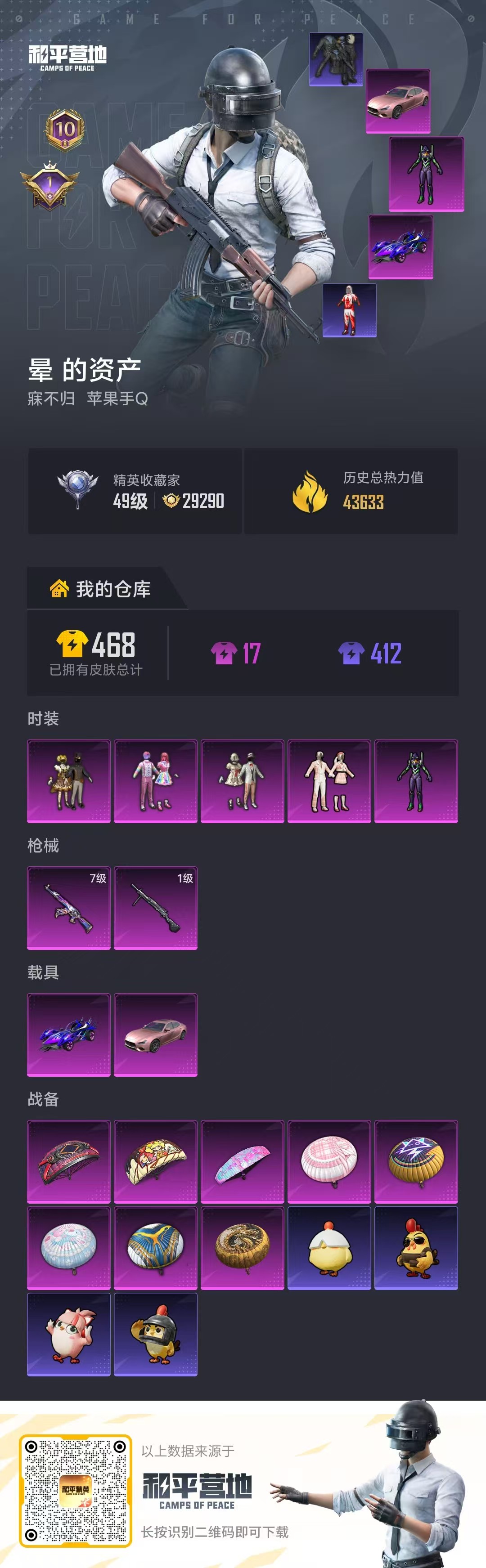 HPCMW4183776和平精英账号详情图1