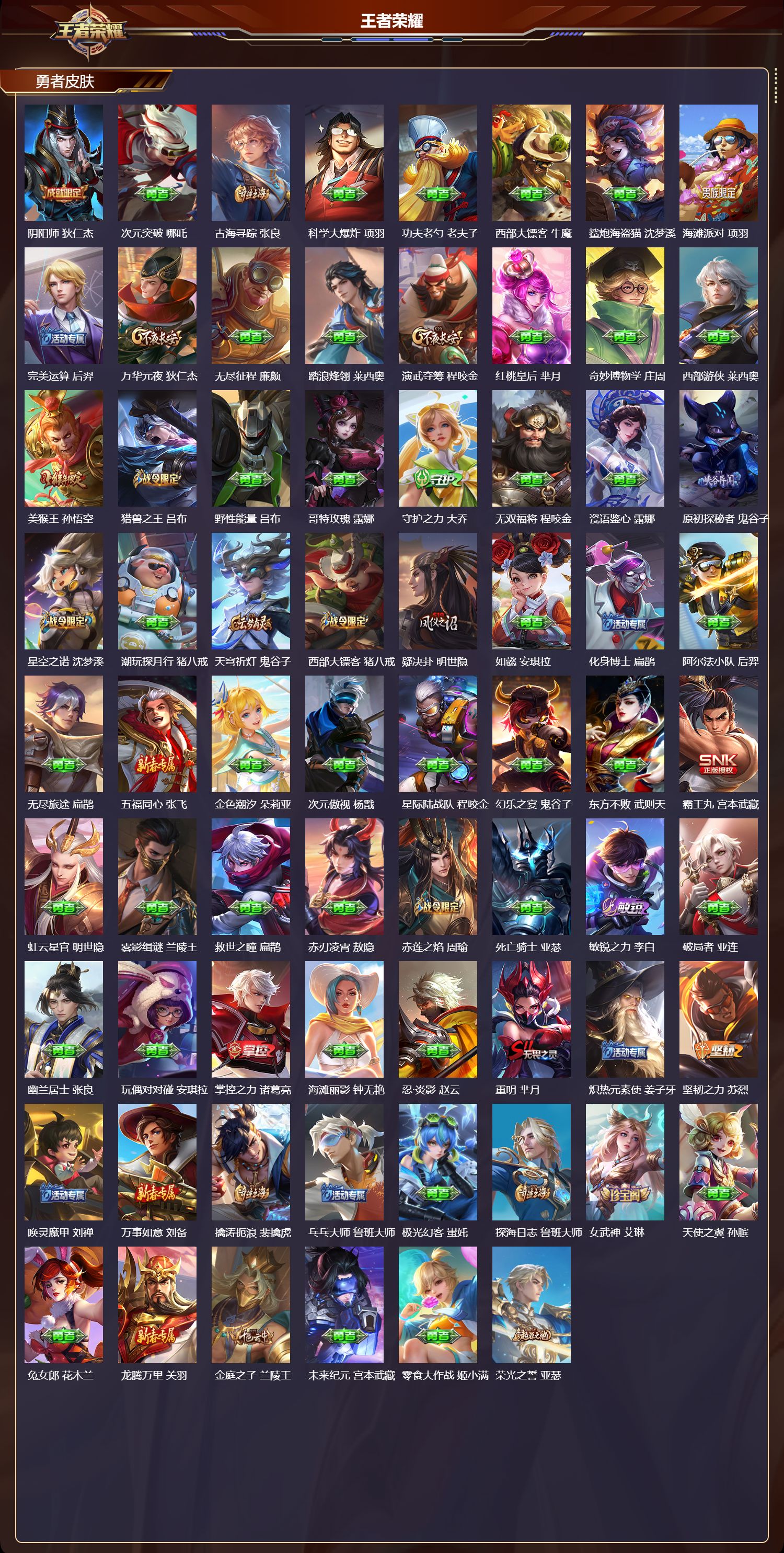 WZMK4302340王者荣耀账号详情图3