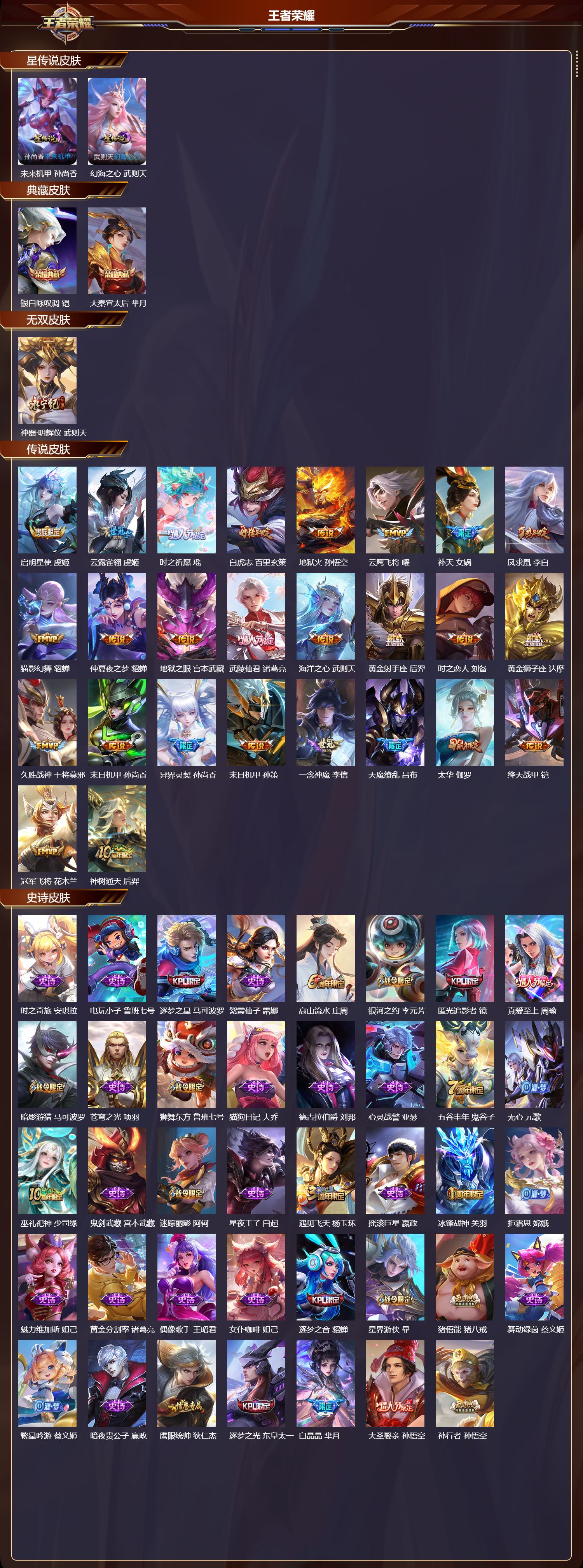 WZQM4302802王者荣耀账号详情图2 WZQM4302802王者荣耀账号详情图2