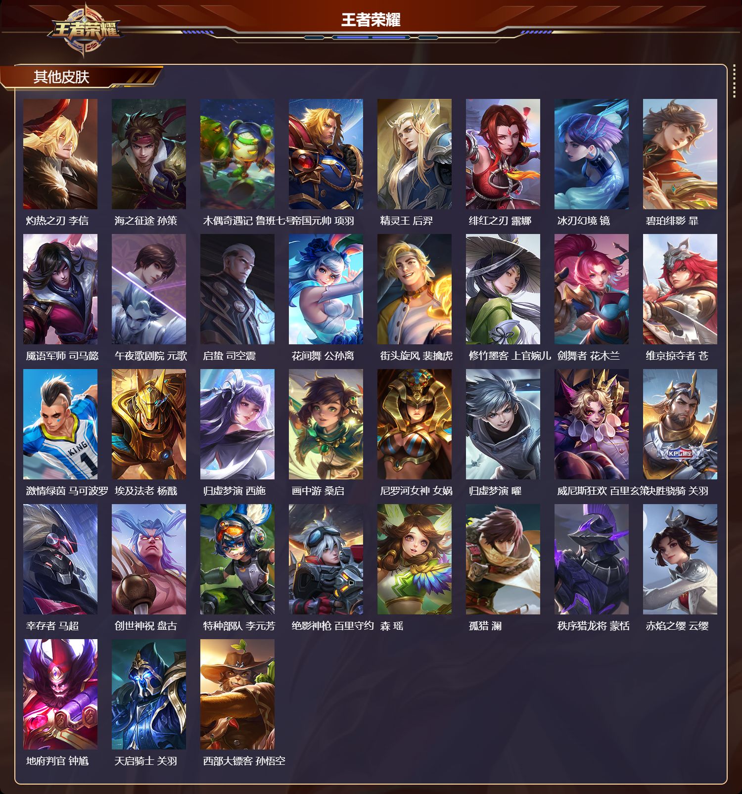 WZMK4303047王者荣耀账号详情图4