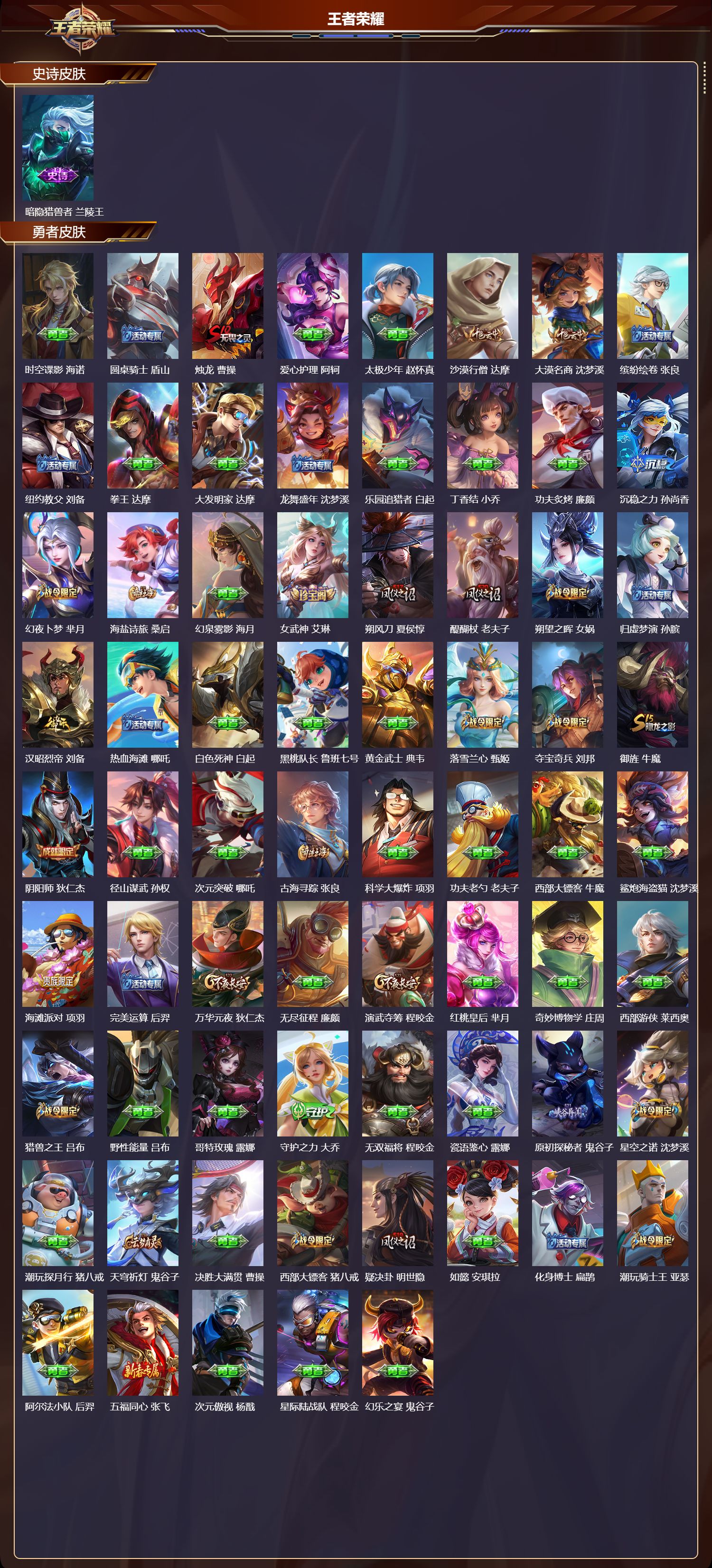 WZMK4302044王者荣耀账号详情图3