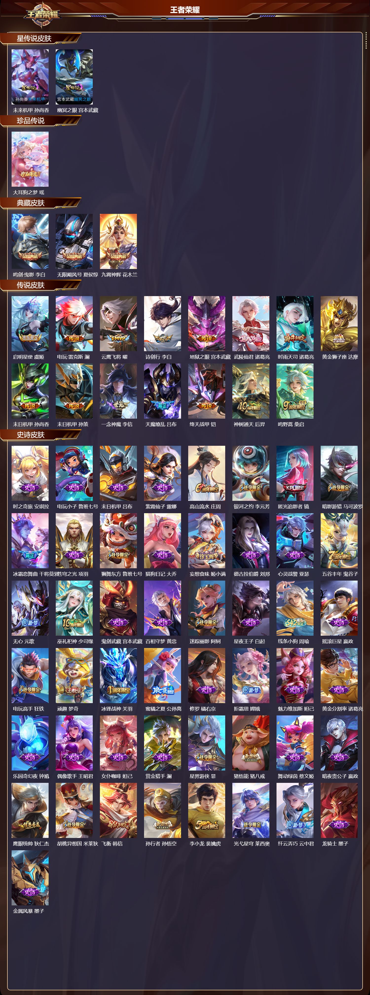 WZMK4302069王者荣耀账号详情图1