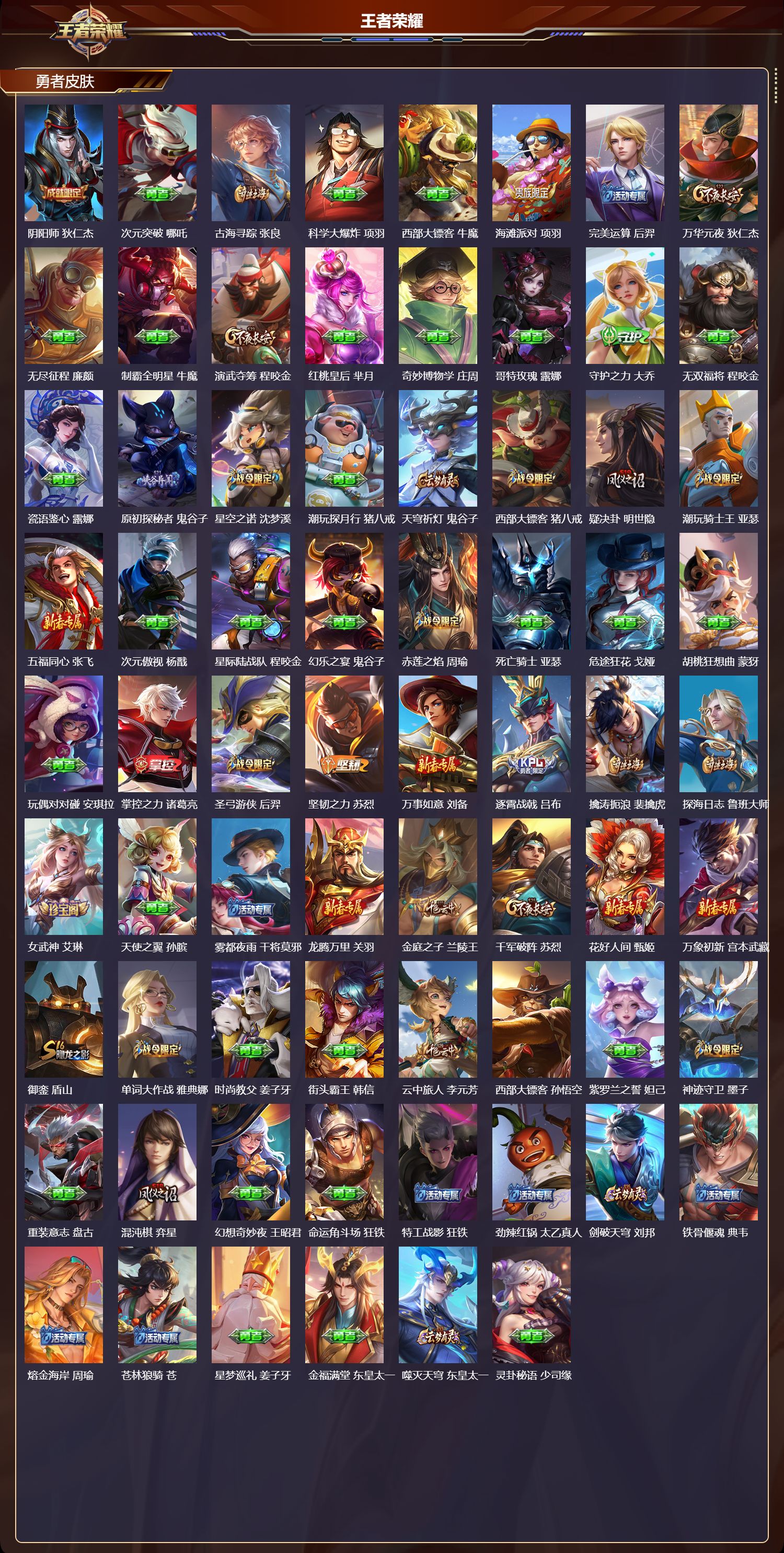 WZMK4302257王者荣耀账号详情图3