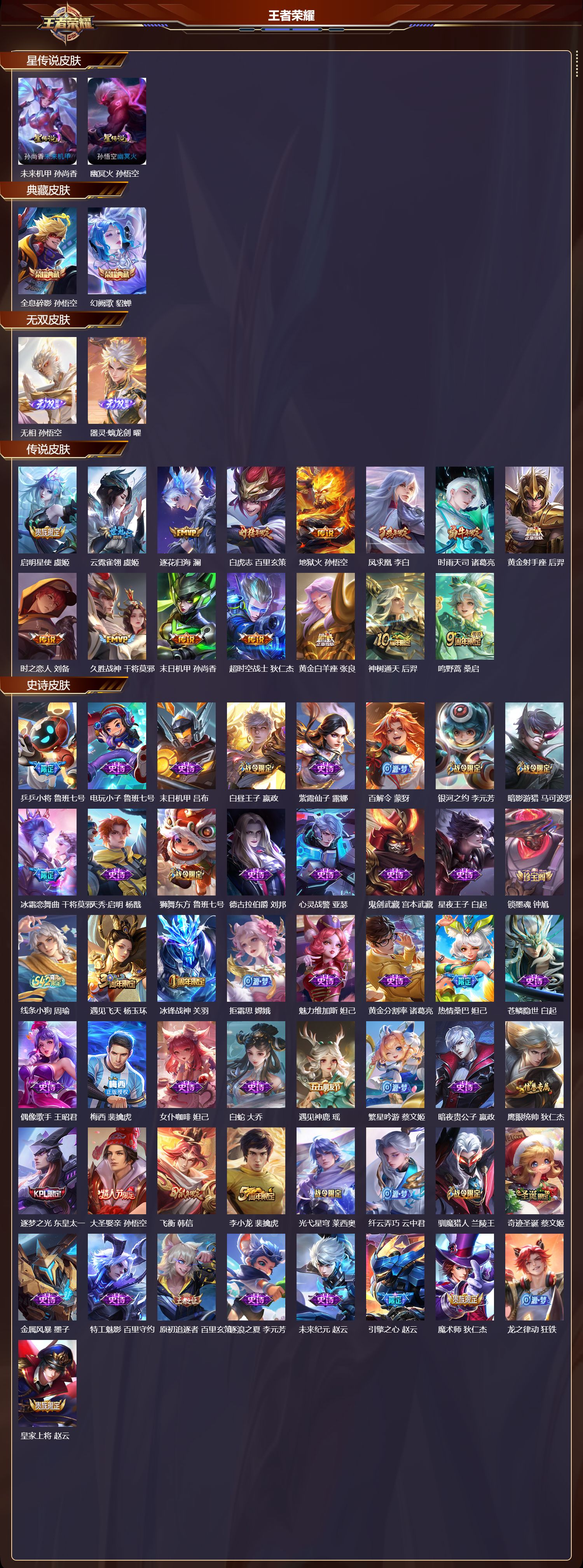 WZQM4304003王者荣耀账号详情图2 WZQM4304003王者荣耀账号详情图2