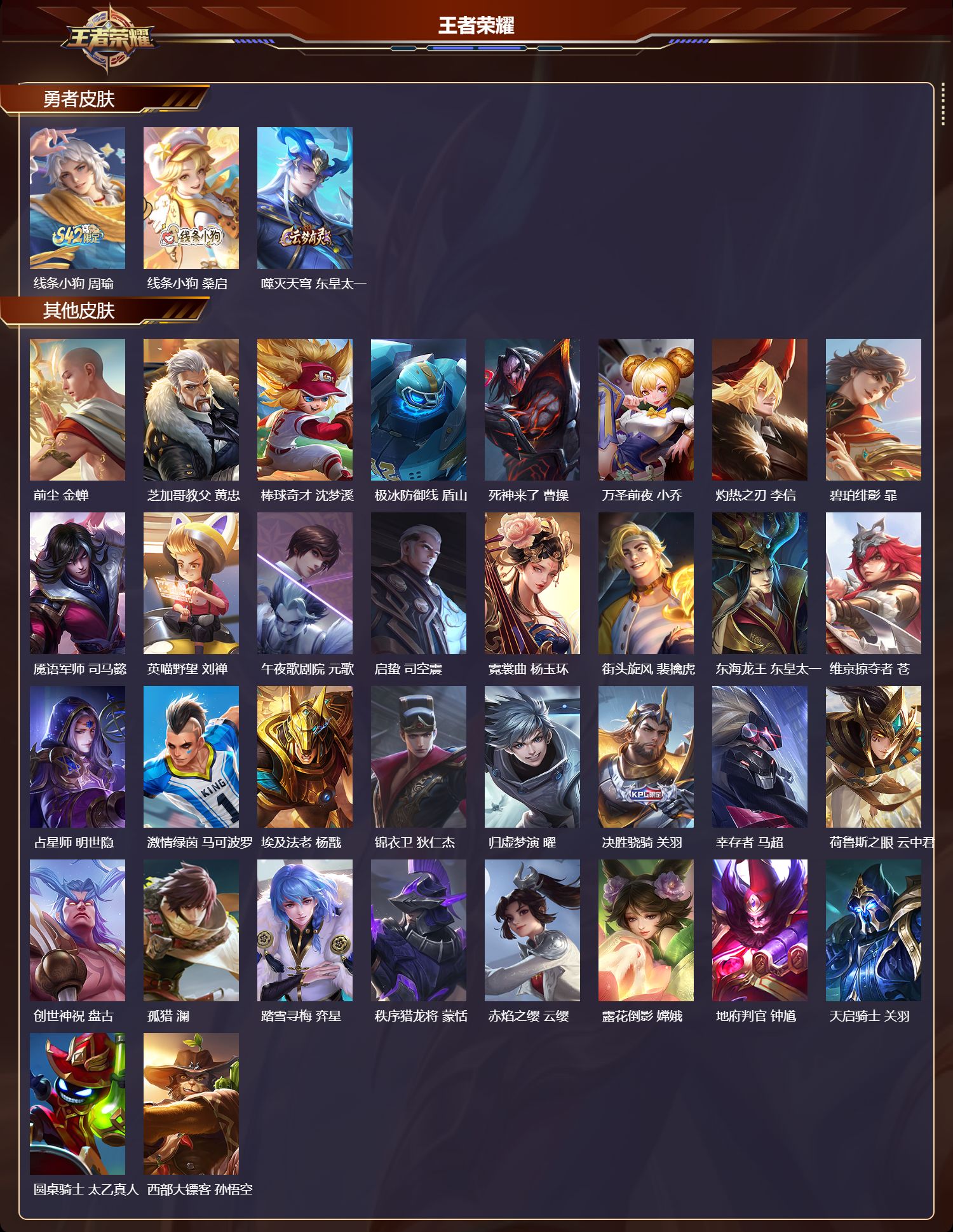 WZMK4302239王者荣耀账号详情图4