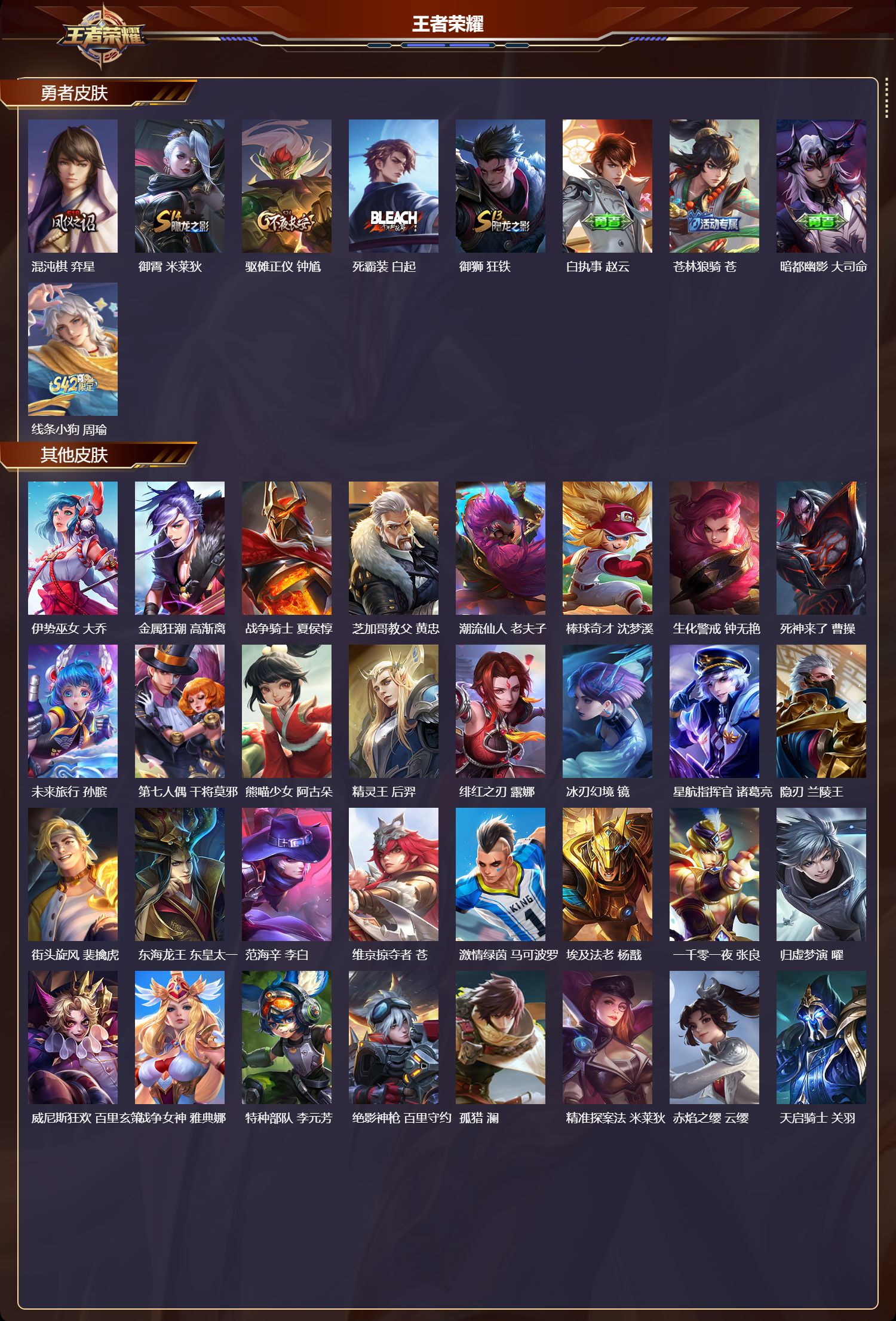 WZMK4302184王者荣耀账号详情图2