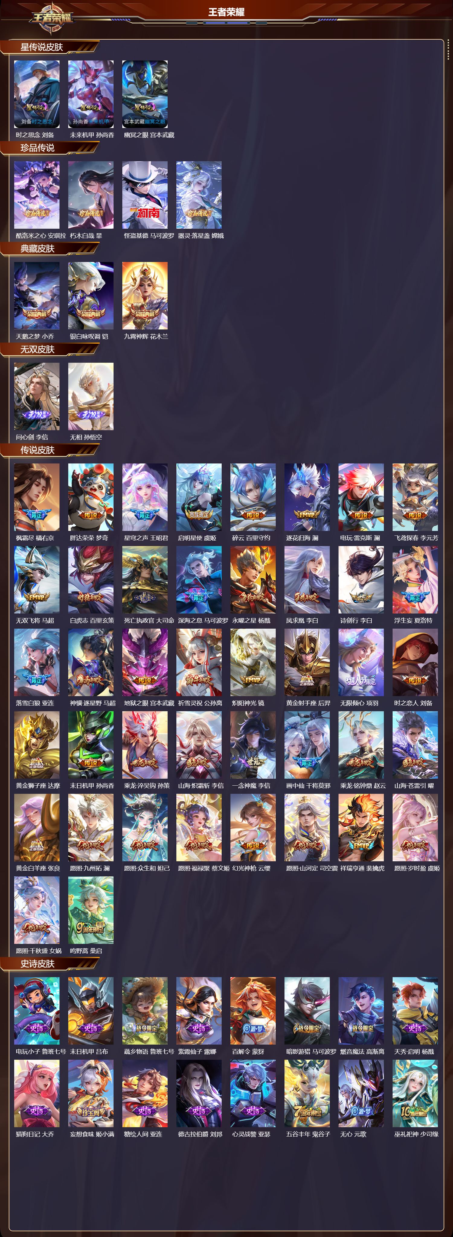 WZMK4302531王者荣耀账号详情图1