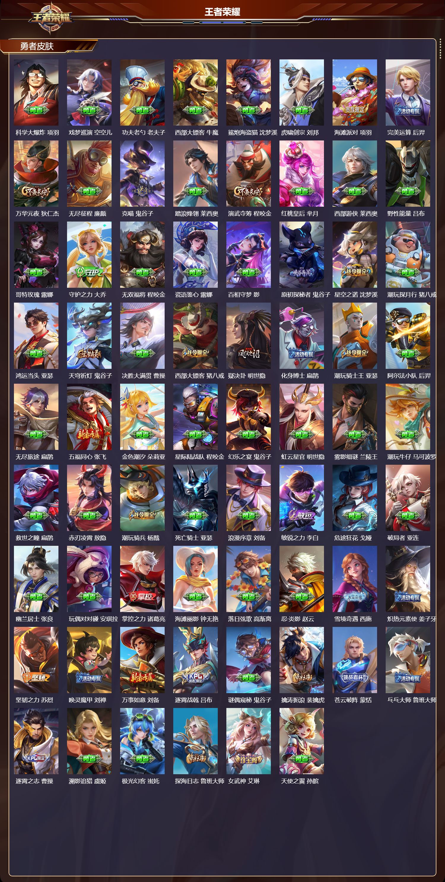 WZMK4302531王者荣耀账号详情图4