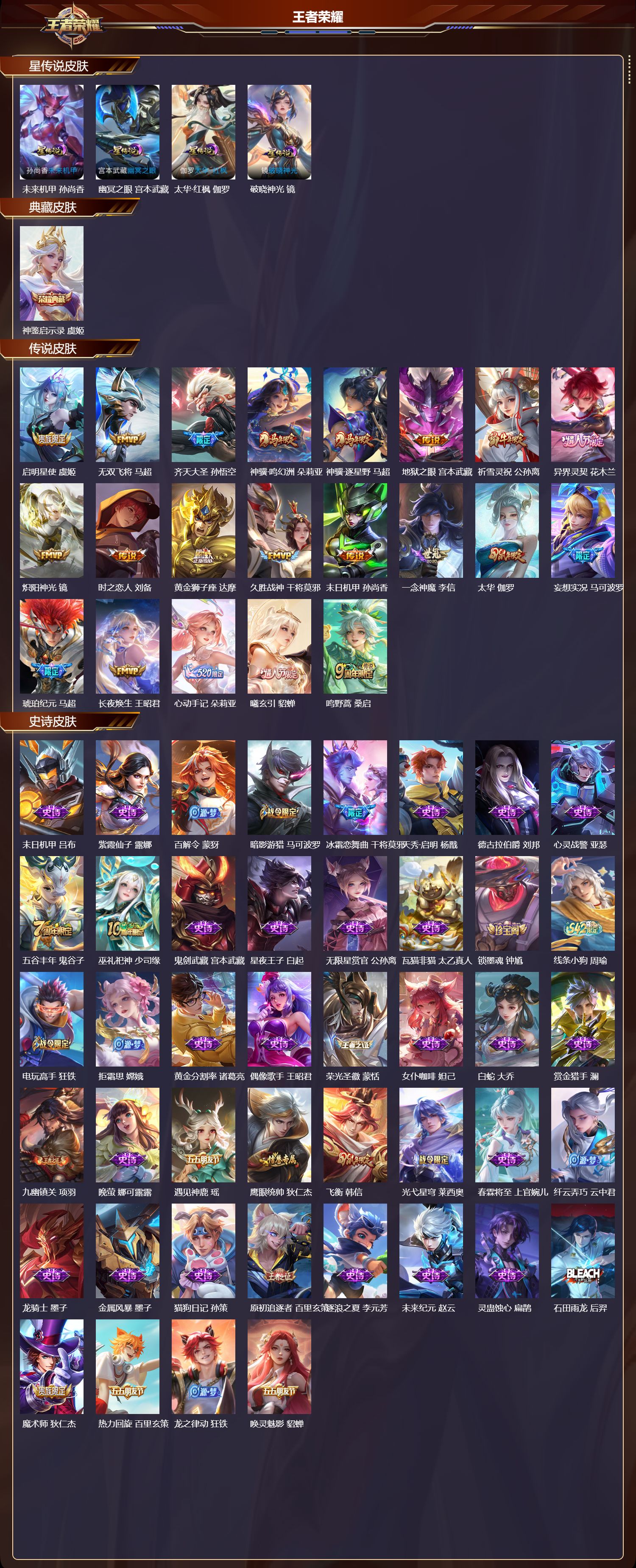 WZMK4302085王者荣耀账号详情图1