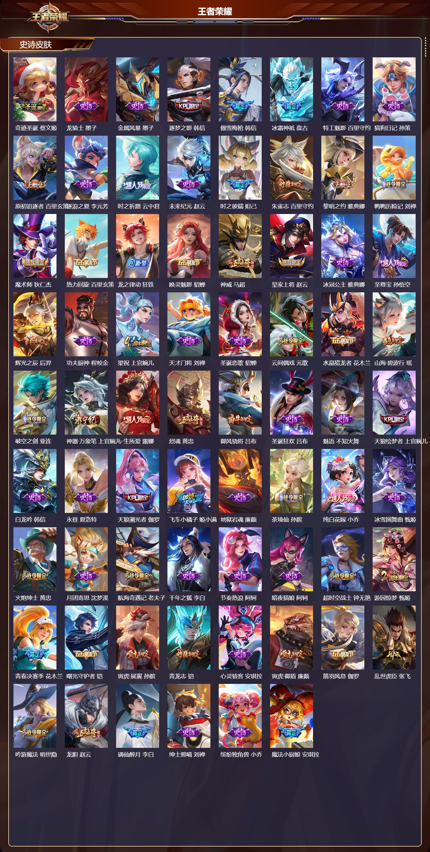 WZMK4301885王者荣耀账号详情图3