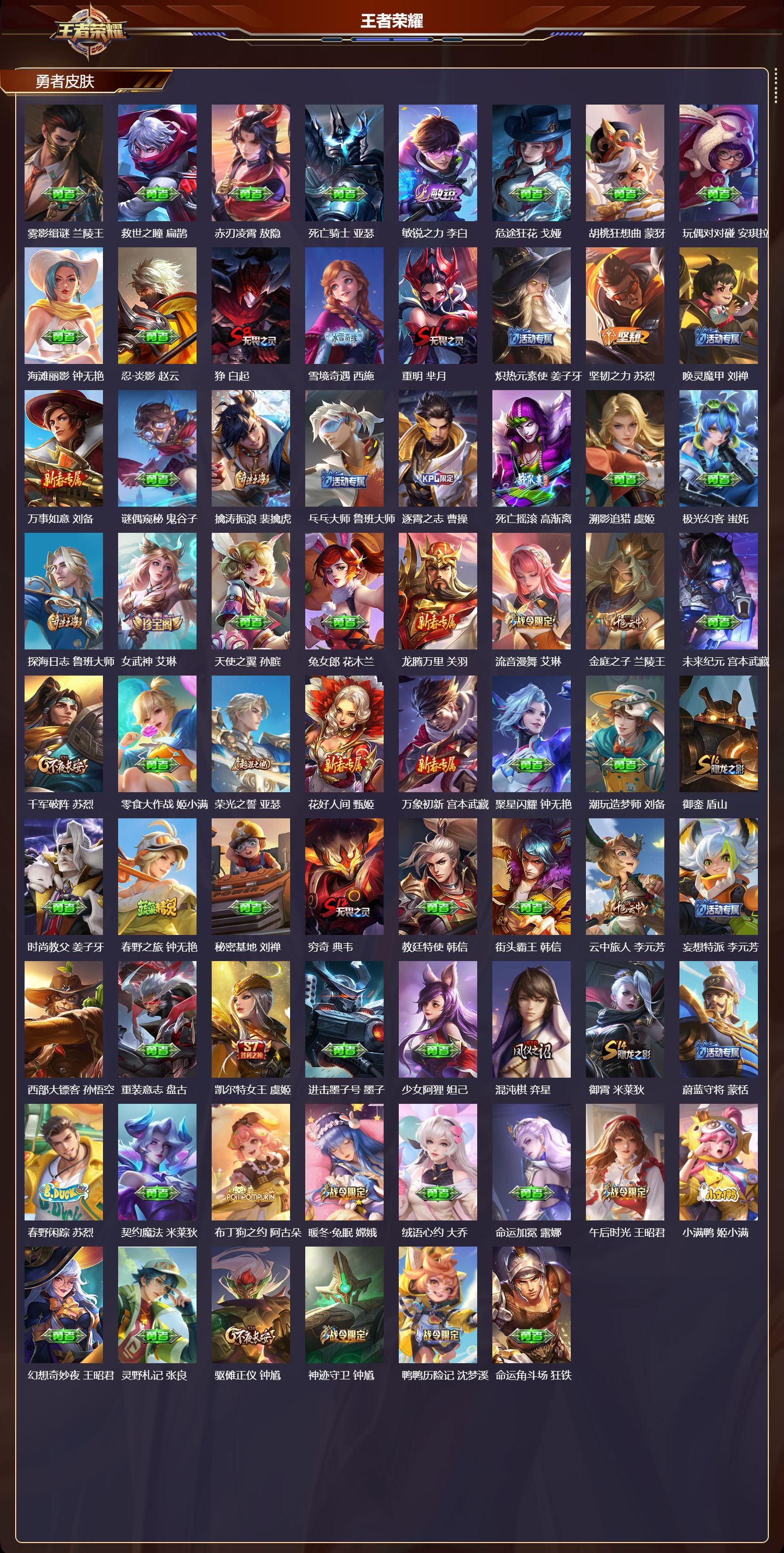 WZMK4302546王者荣耀账号详情图4