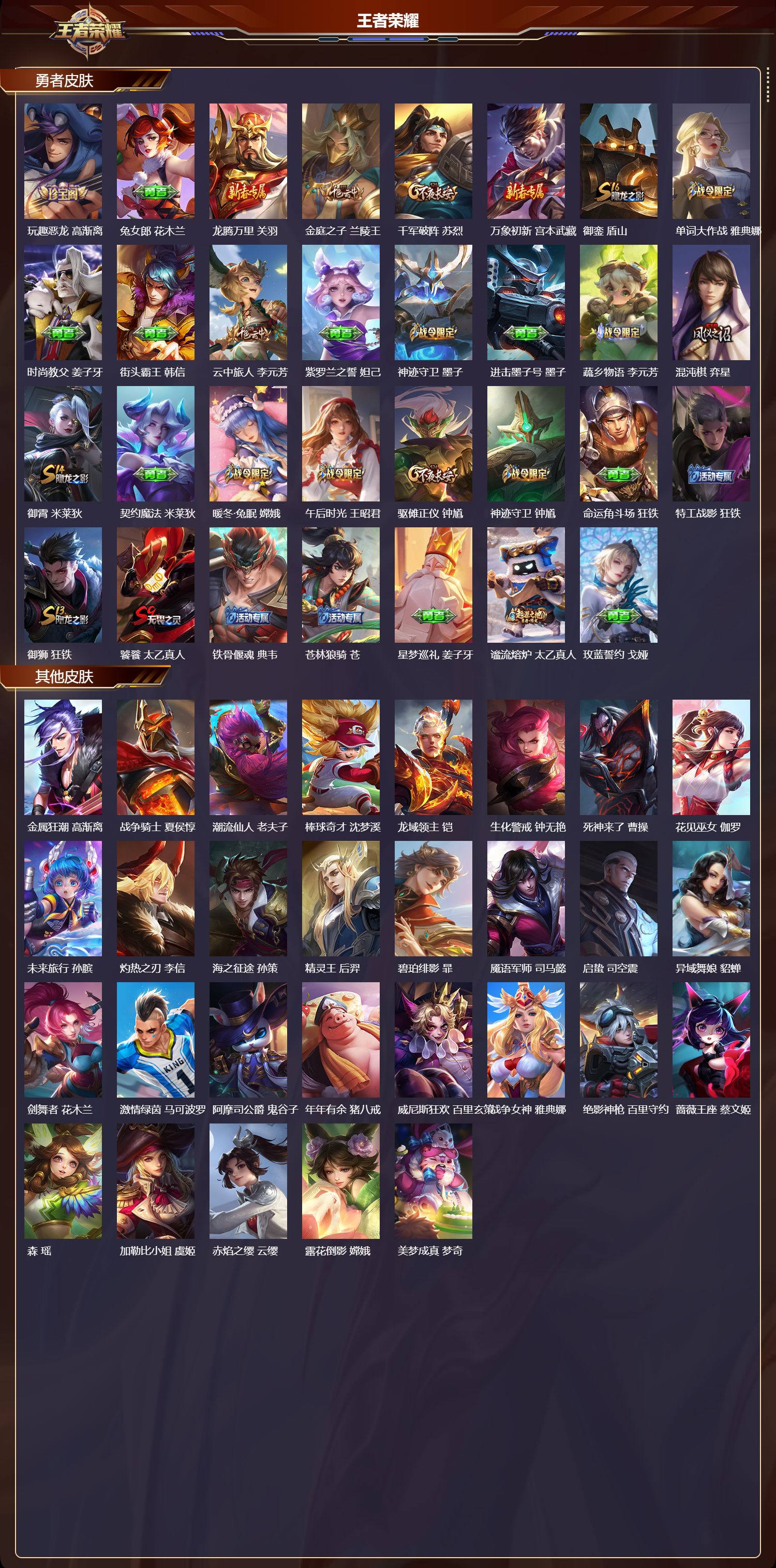 WZMK4303198王者荣耀账号详情图3