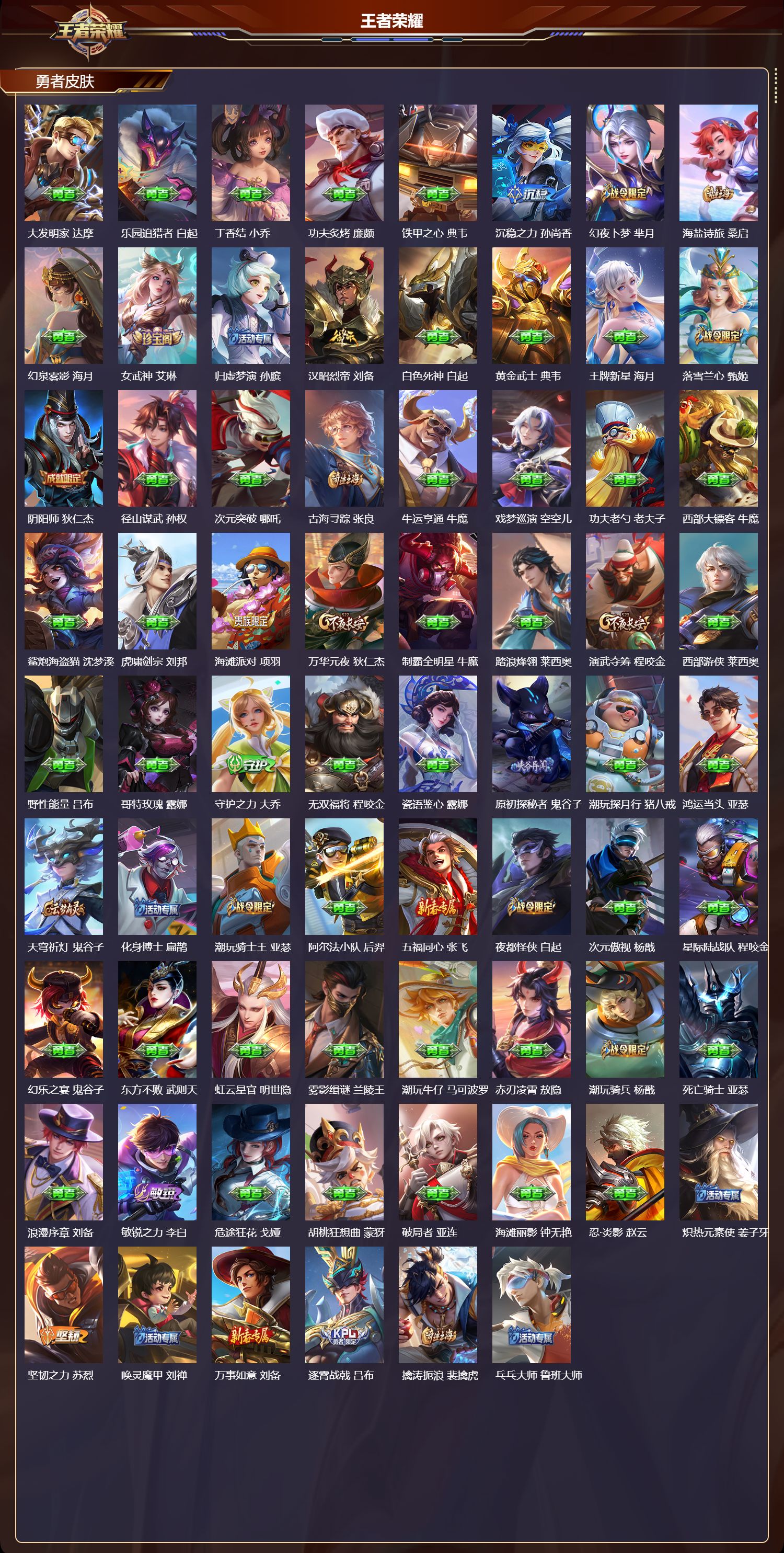 WZMK4303218王者荣耀账号详情图3