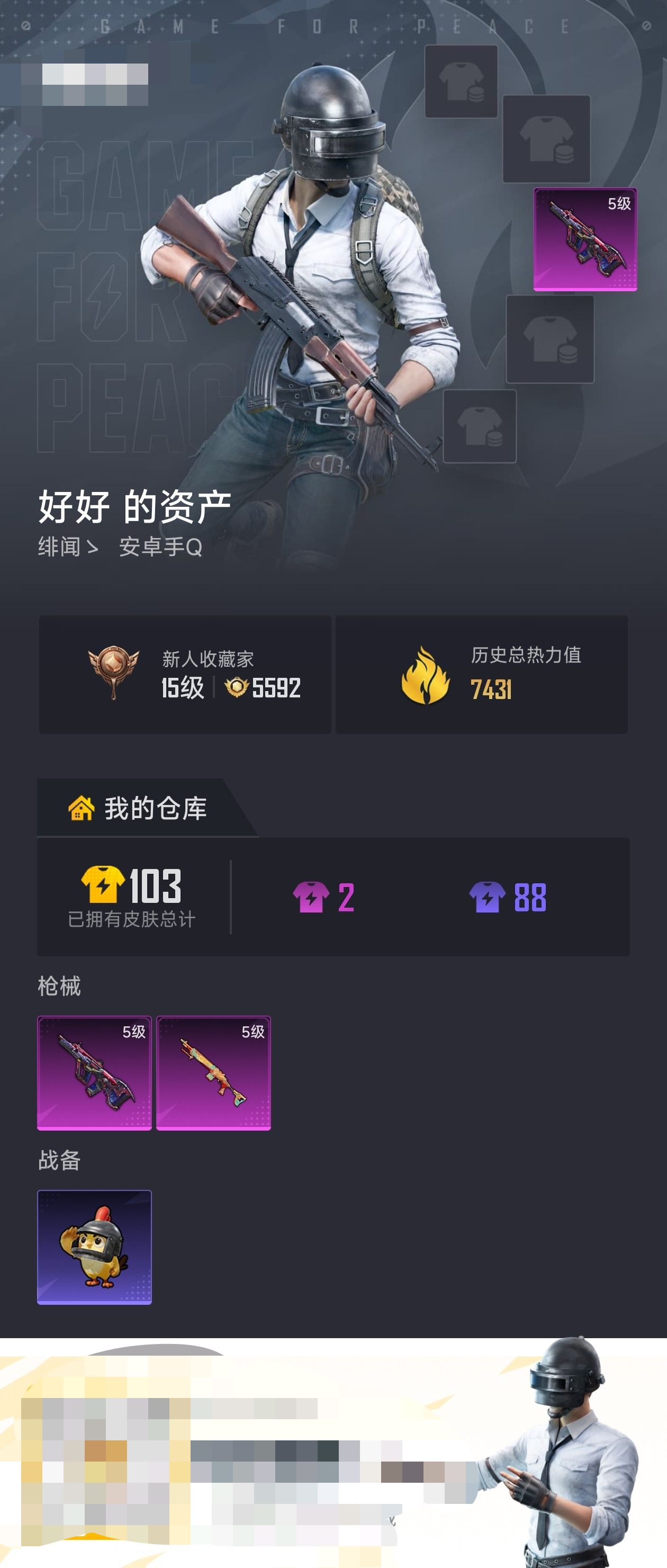 HPZM4178728和平精英账号详情图1