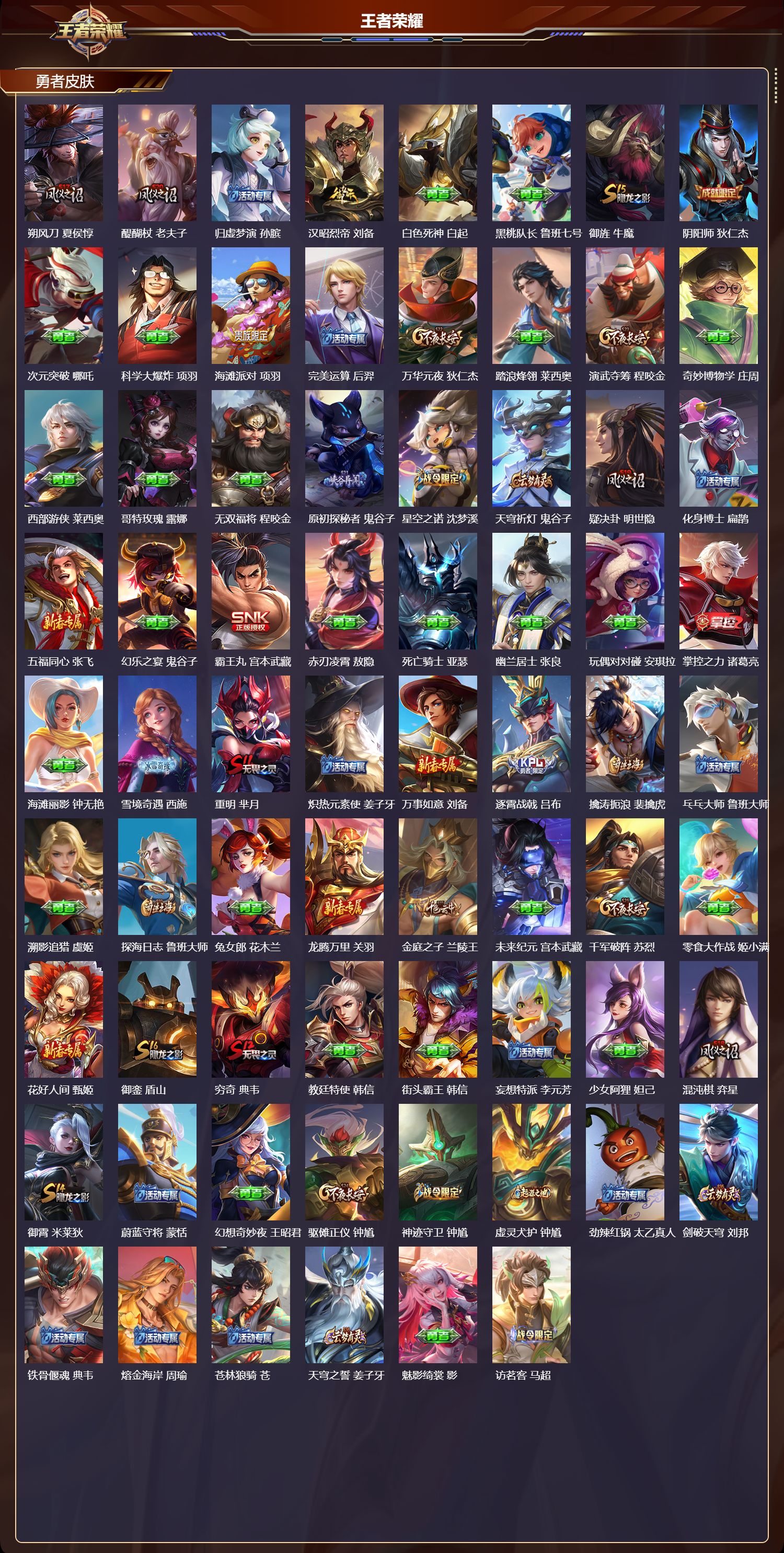 WZMK4303104王者荣耀账号详情图2 WZMK4303104王者荣耀账号详情图2