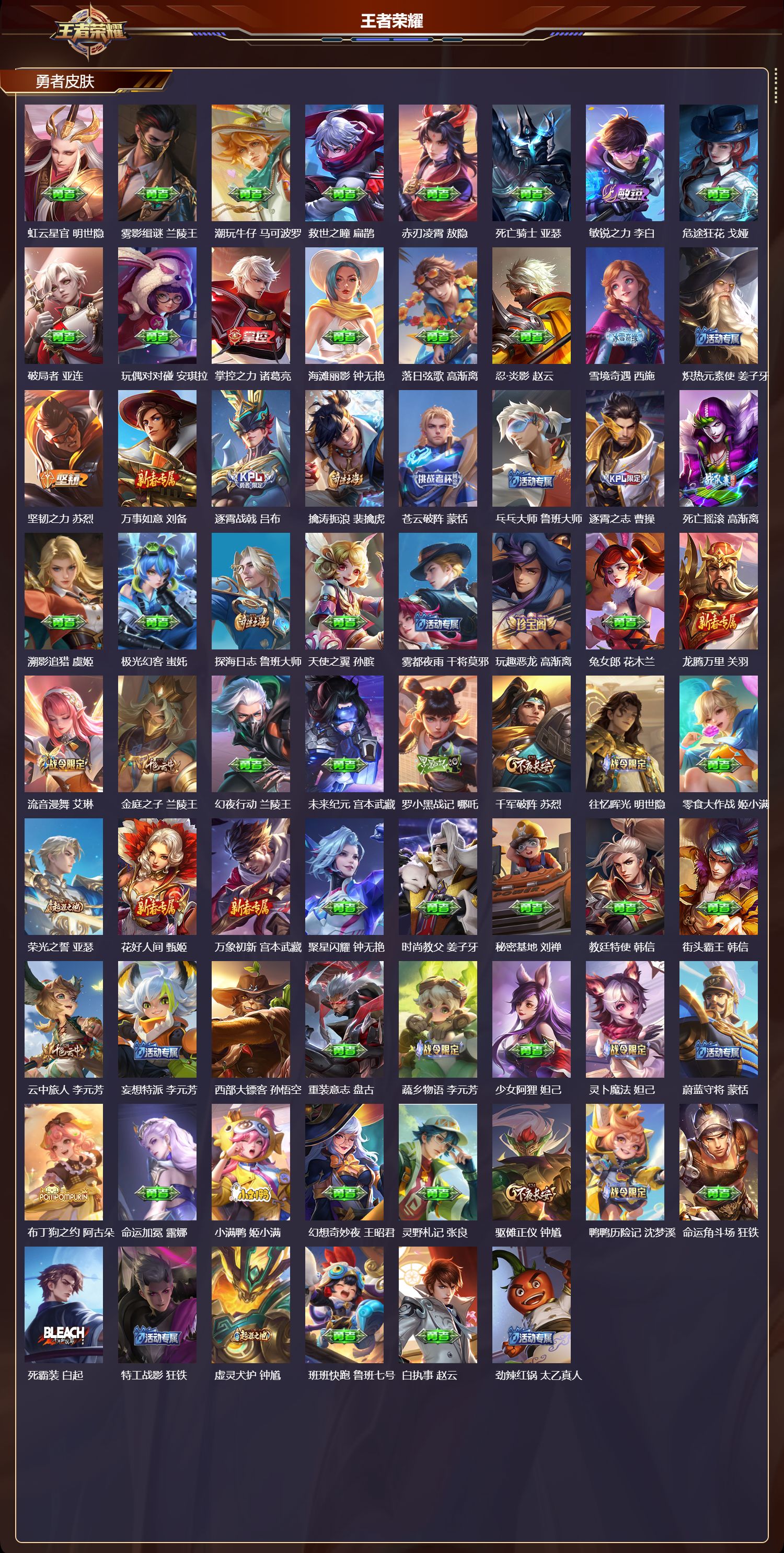 WZMK4303161王者荣耀账号详情图4