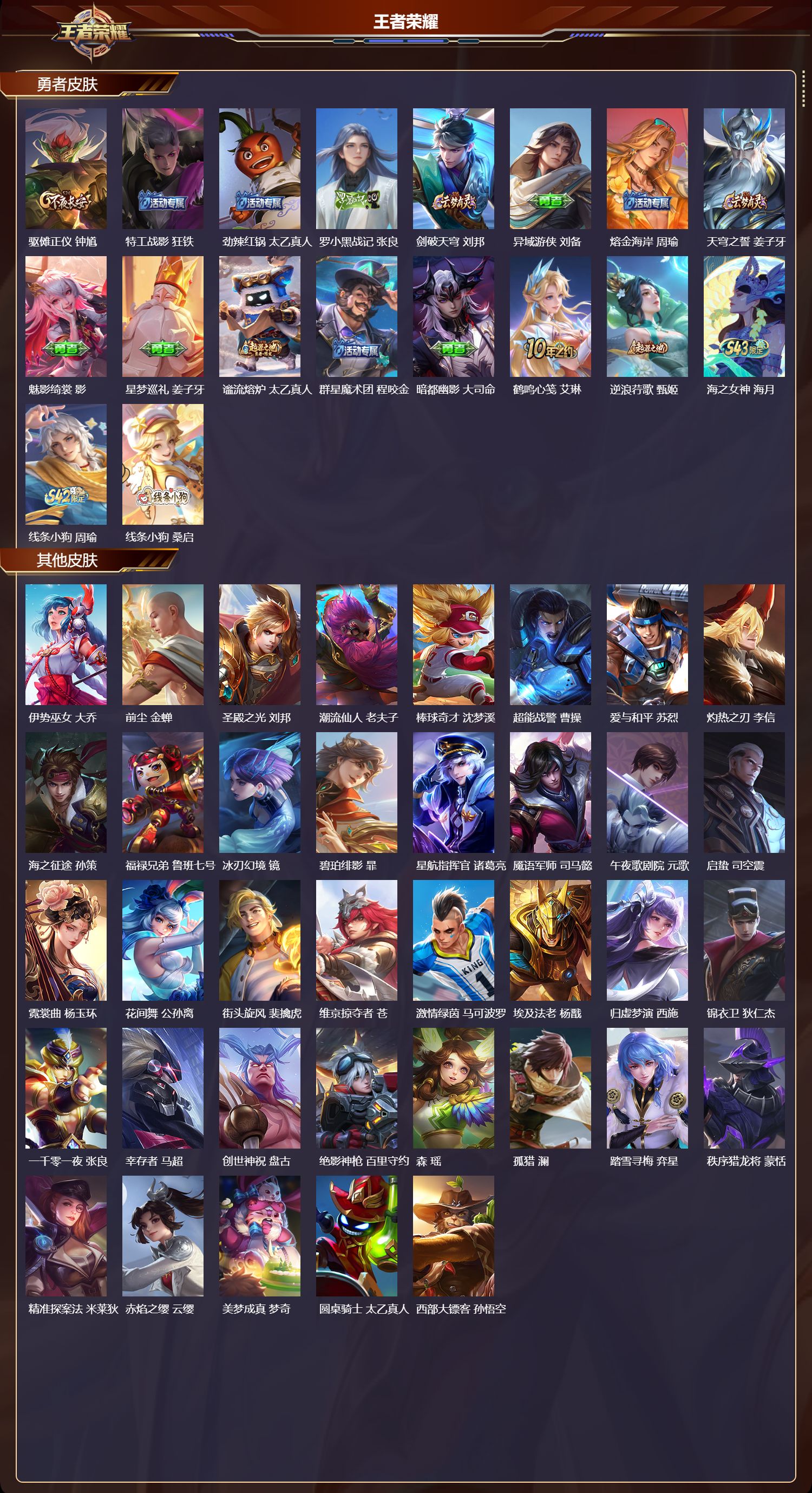 WZMK4303157王者荣耀账号详情图3