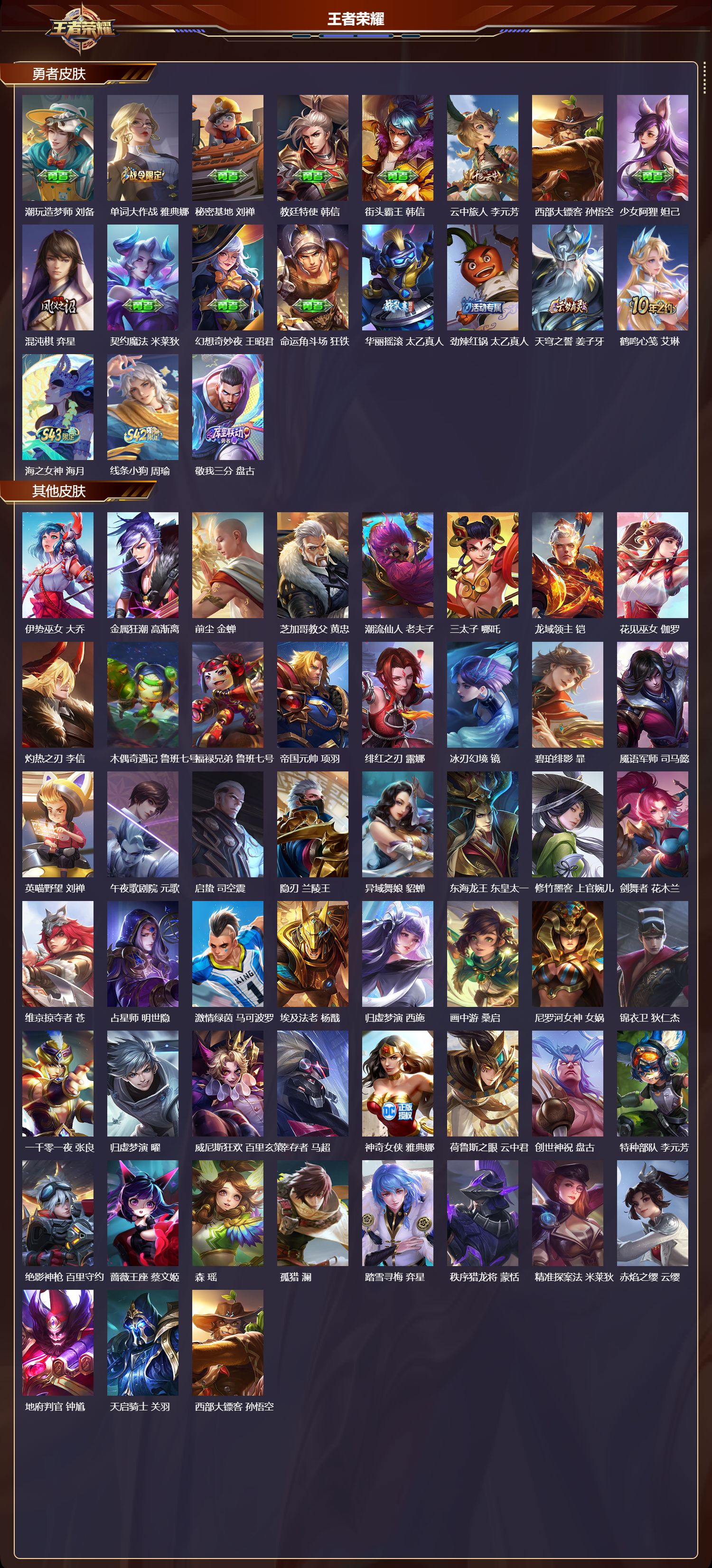 WZMK4303156王者荣耀账号详情图3