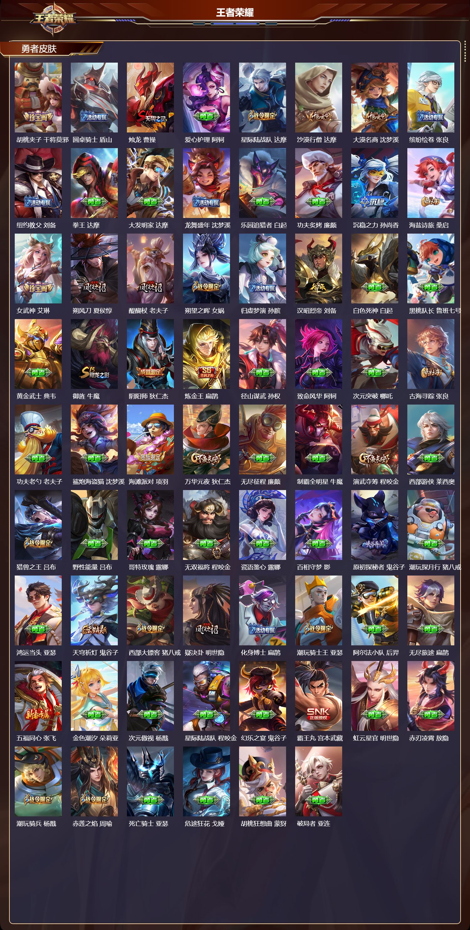 WZMK4303187王者荣耀账号详情图3